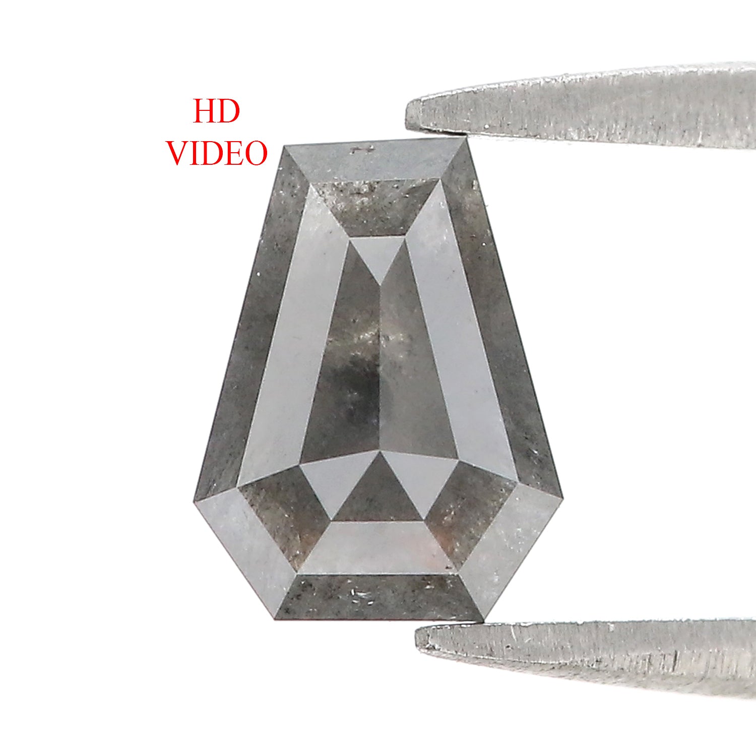 1.33 CT Natural Loose Coffin Shape Diamond Salt And Pepper Coffin Diamond 7.90 MM Natural Black Grey Color Coffin Rose Cut Diamond LQ3315