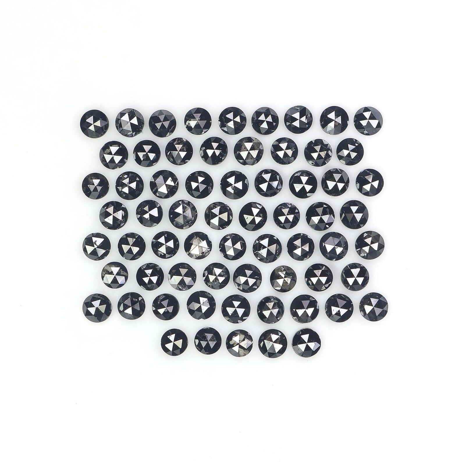 2.81 CT Natural Loose Round Shape Diamond Black Color Round Diamond 2.10 MM Natural Loose Diamond Black Color Round Rose Cut Diamond NQ1805