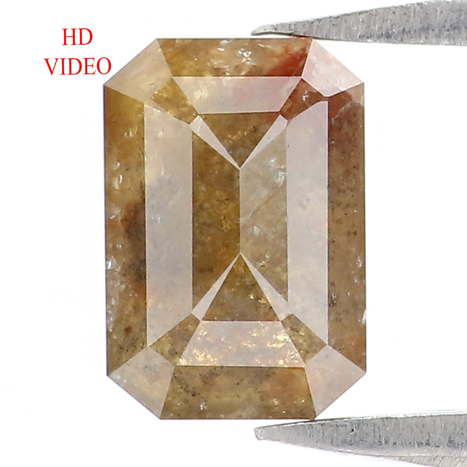 0.90 Ct Natural Loose Emerald Cut Diamond Brown Color Emerald Diamond 6.75 MM Natural Loose Diamond Brown Color Emerald Cut Diamond LQ352