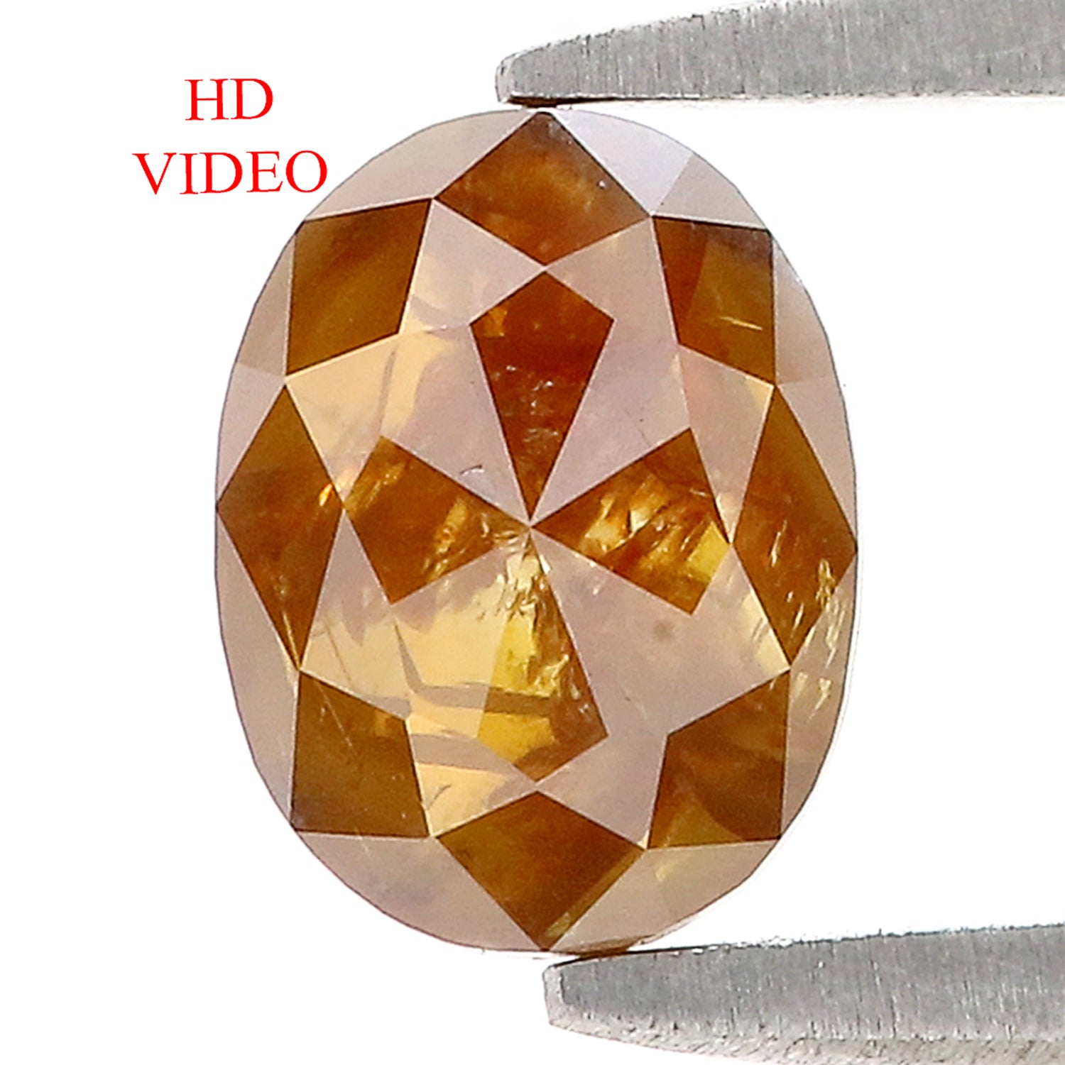1.02 CT Natural Loose Oval Shape Diamond Brown Color Oval Cut Diamond 6.90 MM Natural Loose Brown Color Diamond Oval Rose Cut Diamond NQ1065