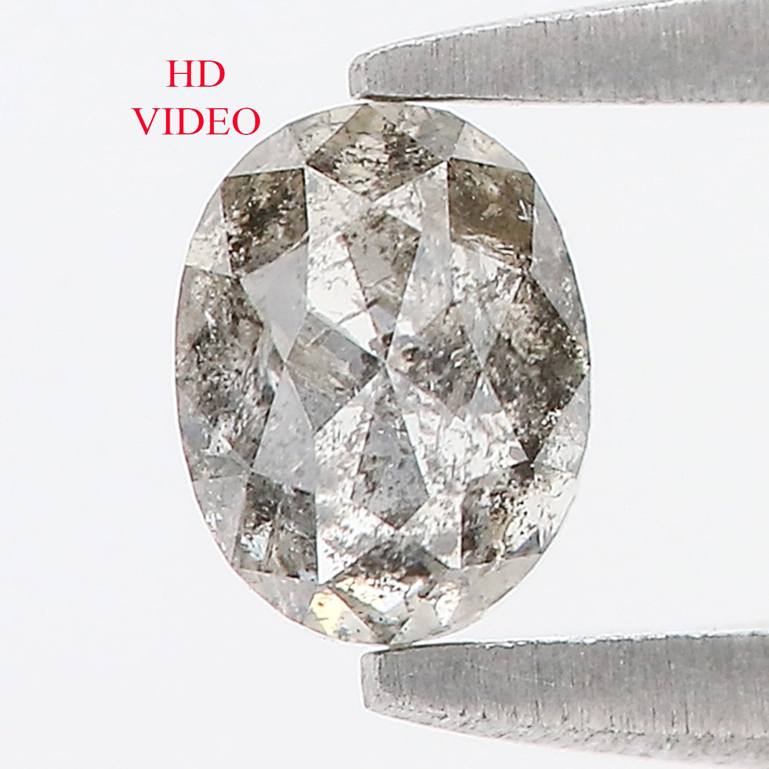 0.36 Ct Natural Loose Oval Shape Diamond Salt And Pepper Oval Cut Diamond 4.70 MM Natural Loose Black Gray Color Oval Rose Cut Diamond LQ435