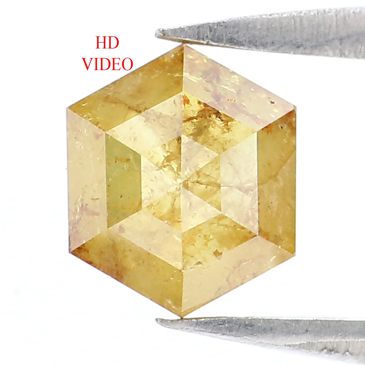 0.64 CT Natural Loose Hexagon Diamond Yellow Color Diamond Natural Loose Diamond 5.50 MM Hexagon Cut Diamond Hexagon Shape Diamond KQ1278