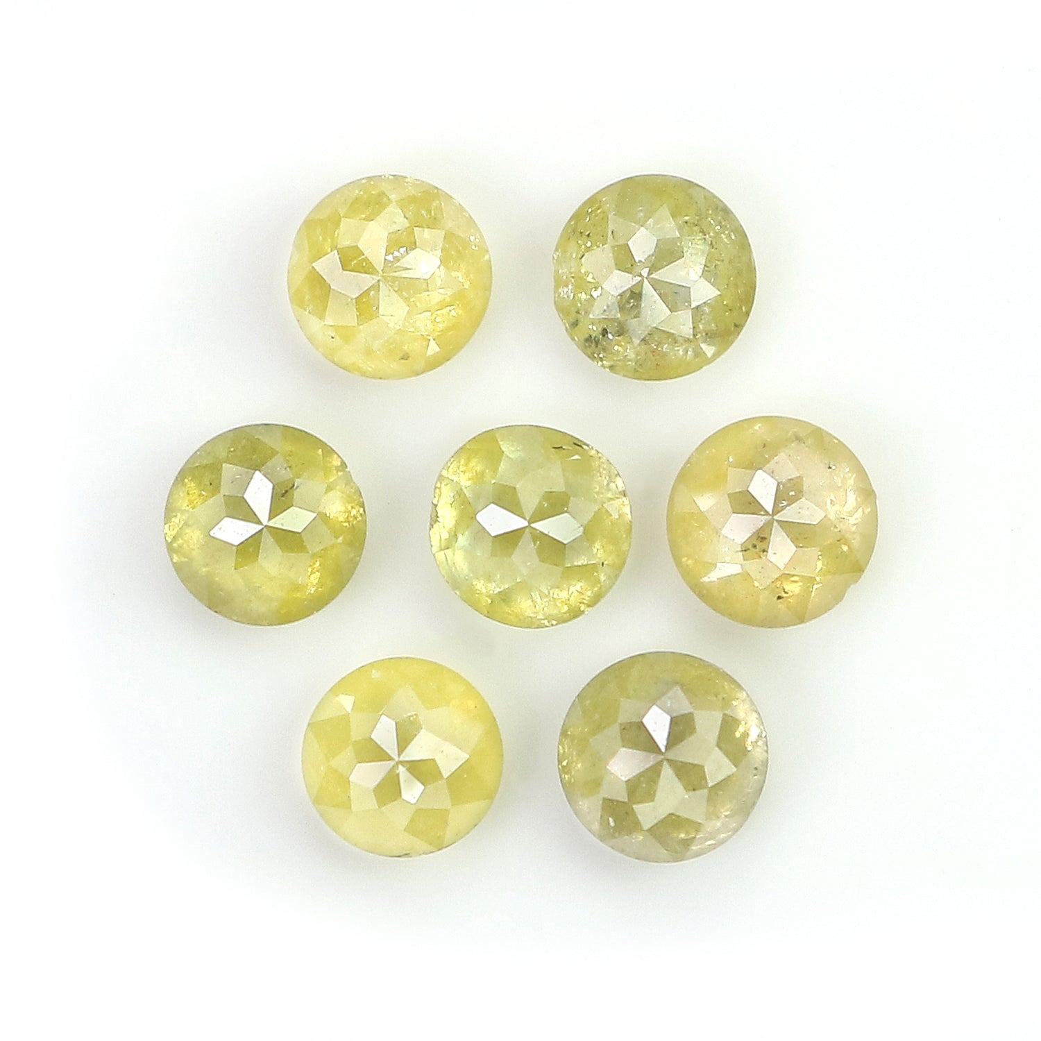 1.42 CT Natural Loose Round Rose Cut Diamond Yellow Color Round Shape Diamond 3.30 MM Natural Yellow Color Round Rose Cut Diamond LQ1740