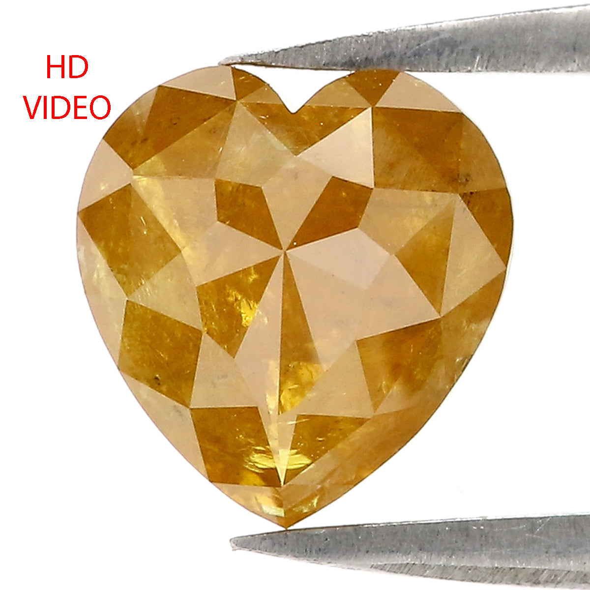 2.37 CT Natural Loose Heart Shape Diamond Yellow Color Heart Shape Diamond 8.40 MM Natural Loose Yellow Color Heart Rose Cut Diamond LQ3020