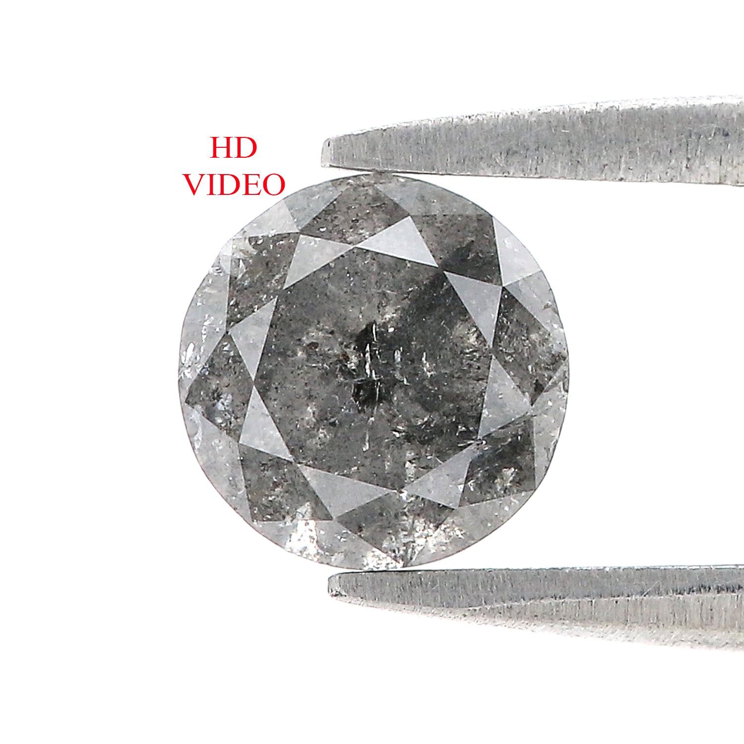 1.26 CT Natural Loose Round Shape Diamond Salt And Pepper Round Cut Diamond 6.55 MM Natural Loose Diamond Round Brilliant Cut Diamond LQ1419