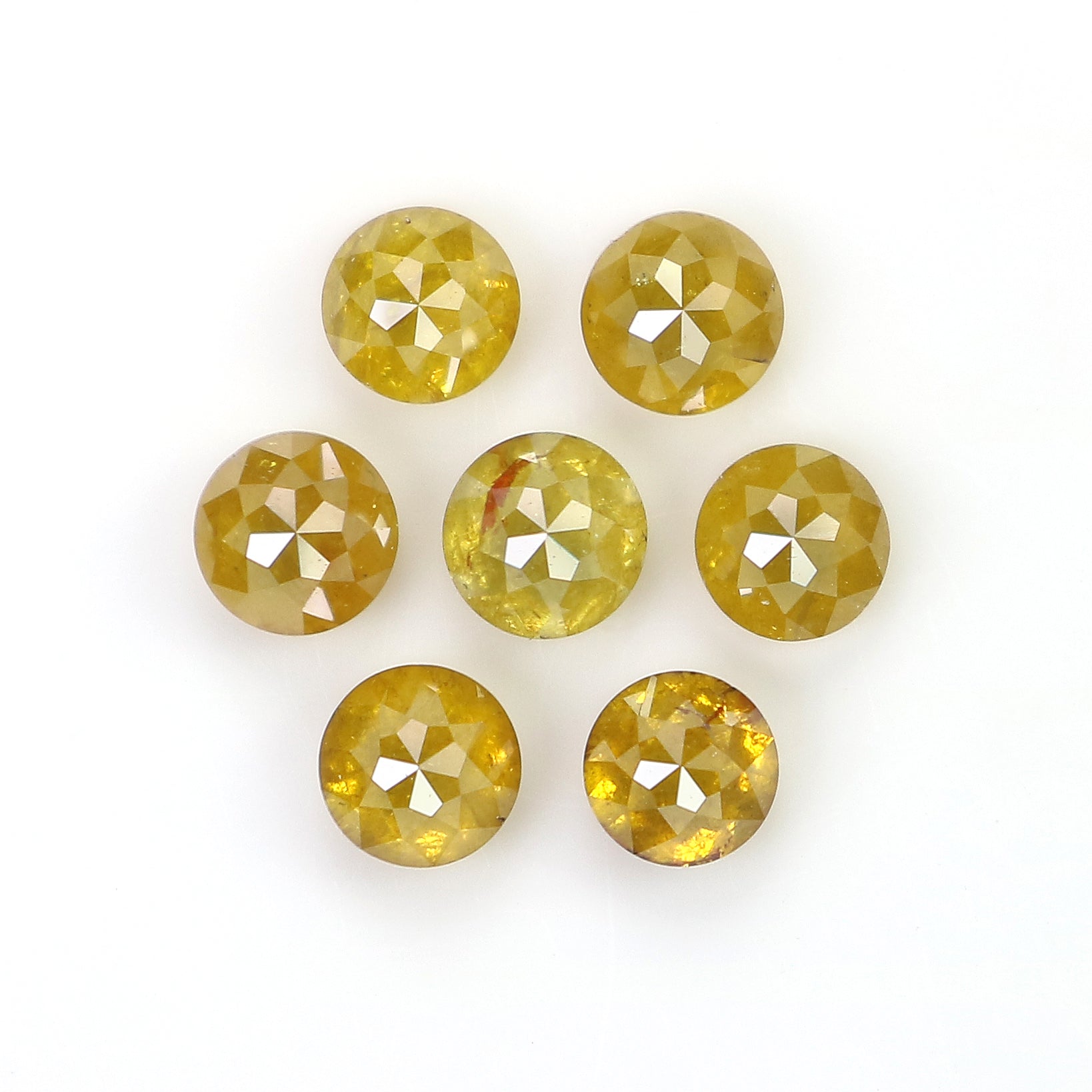 1.31 CT Natural Loose Rose Cut Diamond Yellow Color Round Shape Diamond 3.10 MM Natural Loose Diamond Brown Round Rose Cut Diamond LQ9280