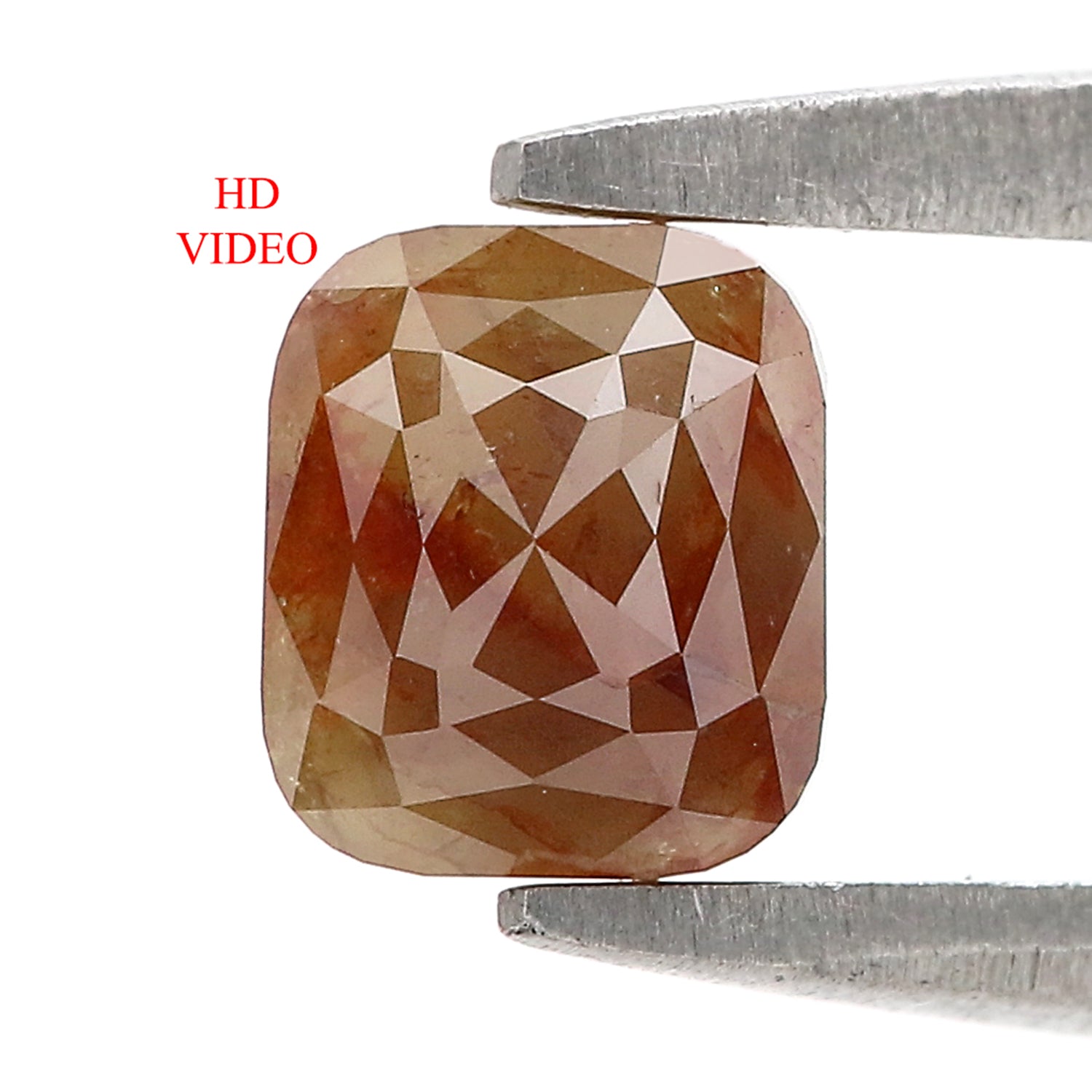 0.91 CT Natural Loose Cushion Shape Diamond Brown Color Cushion Cut Diamond 5.25 MM Natural Loose Diamond Cushion Rose Cut Diamond N2668