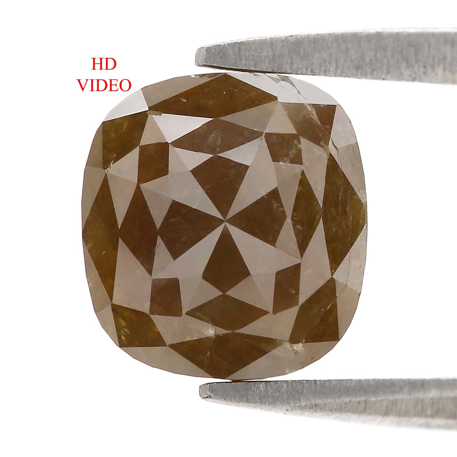 Natural Cushion Brown Color Diamond 2.20 CT Loose Cushion Rose Cut Brown Color Stone 7.90 MM Rustic Diamond For Custom Engagement Ring L3647
