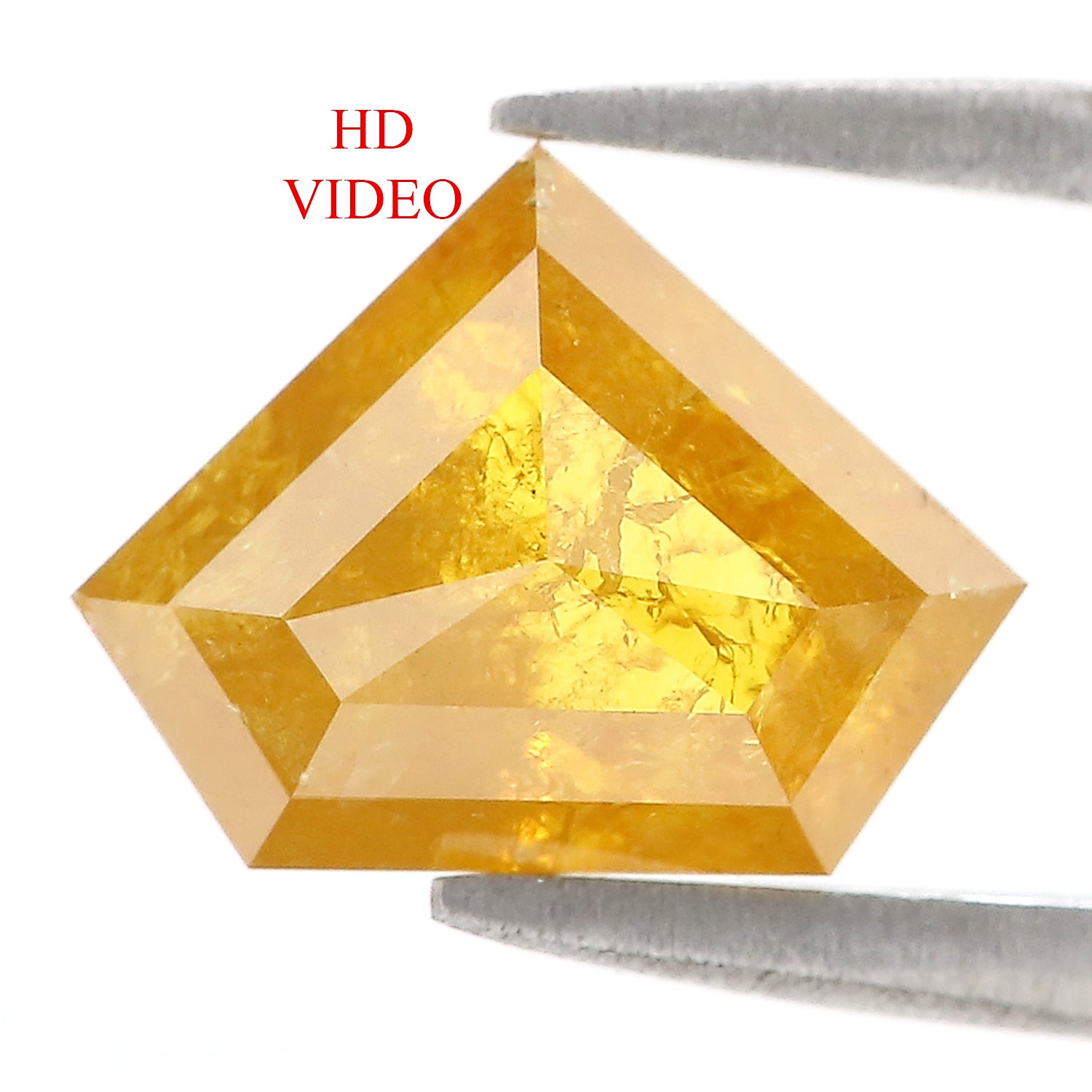 3.24 CT Natural Loose Shield Shape Diamond Yellow Color Shield Shape Diamond 8.40 MM Natural Loose Diamond Shield Rose Cut Diamond QL9780