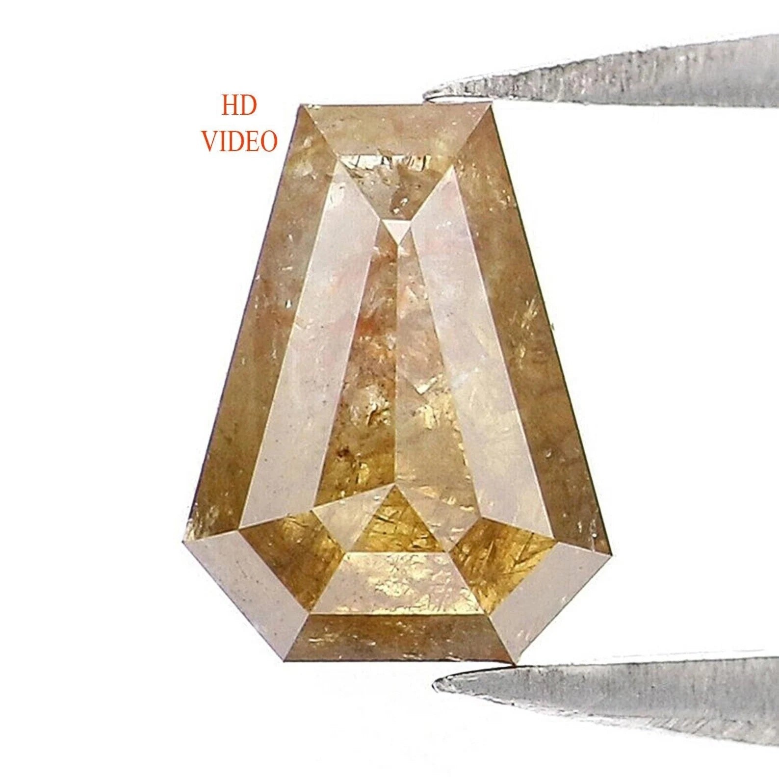 0.82 CT Natural Loose Coffin Shape Diamond Brown Color Coffin Cut Diamond 6.90 MM Natural Loose Diamond Coffin Shape Rose Cut Diamond QN985