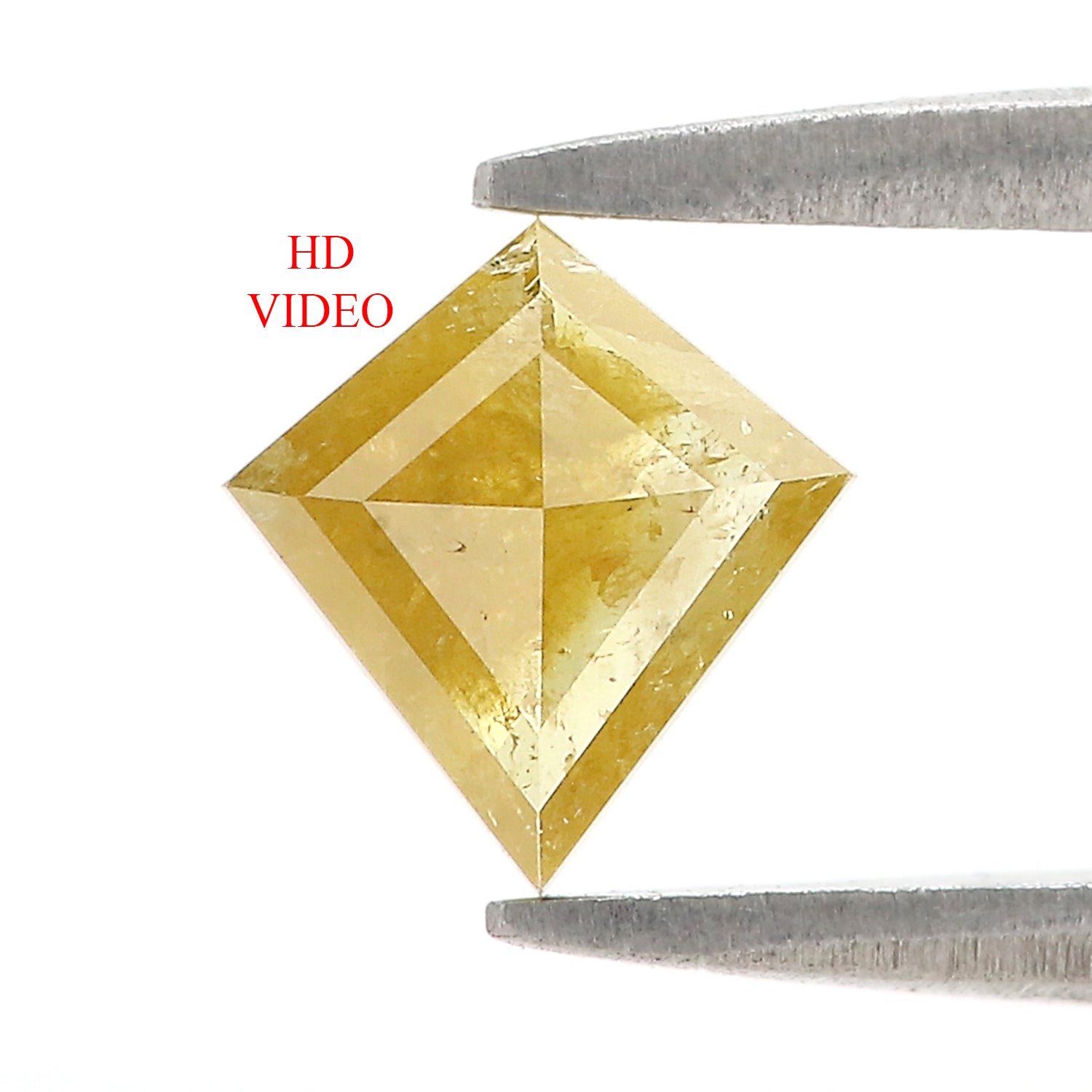 0.64 CT Natural Loose Kite Shape Diamond Yellow Color Kite Diamond 7.20 MM Natural Loose Yellow Color Diamond Kite Rose Cut Diamond N2654