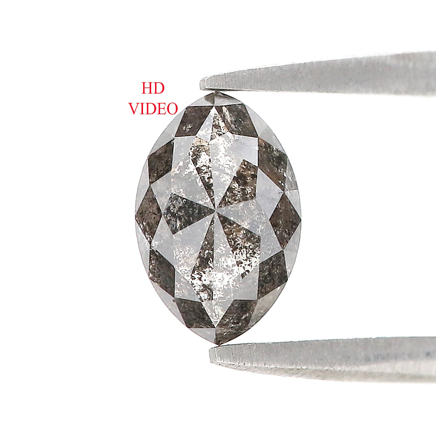 1.36 CT Natural Loose Marquise Shape Diamond Salt And Pepper Marquise Diamond 7.95 MM Natural Black Grey Marquise Rose Cut Diamond KDL3474