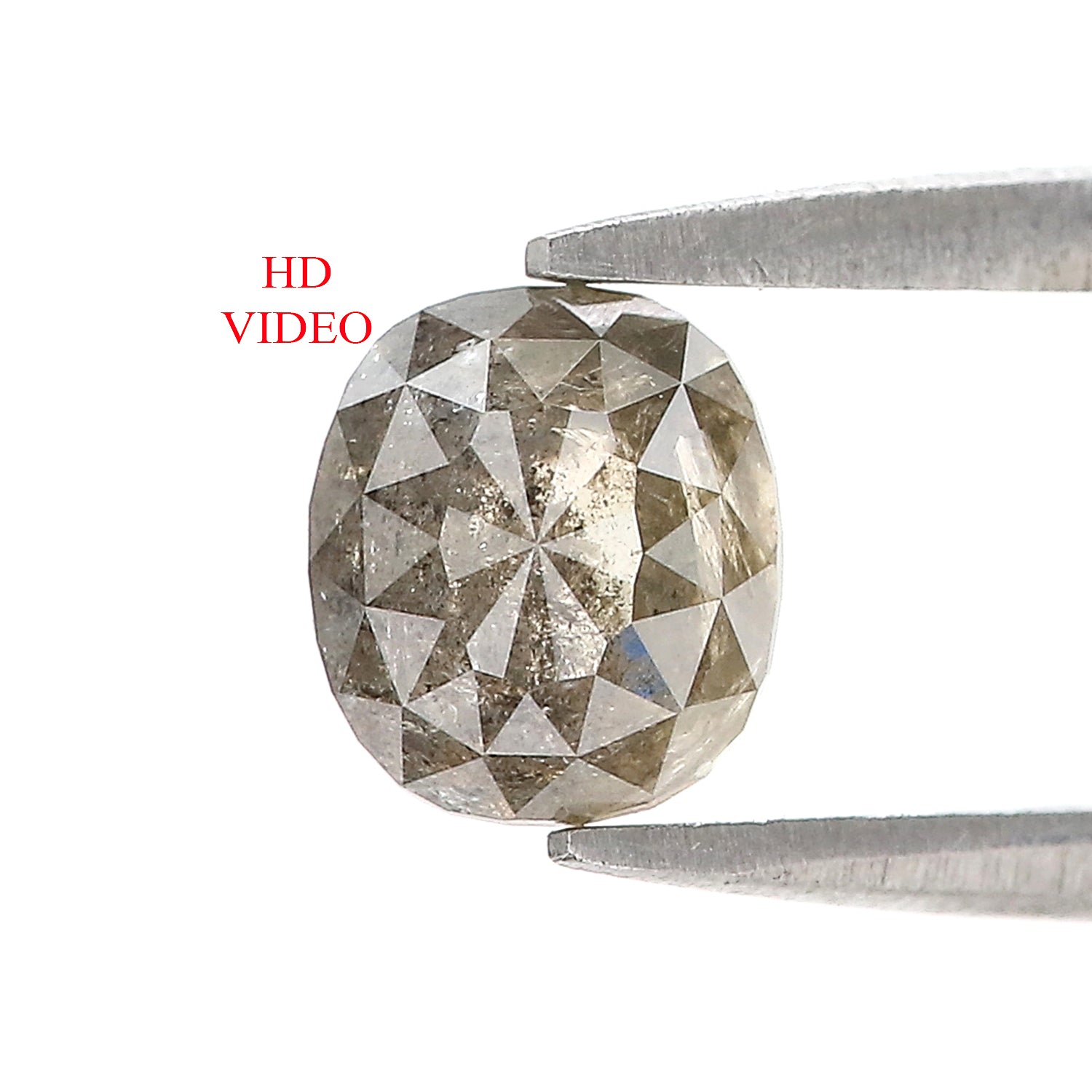 1.39 CT Natural Loose Oval Shape Diamond Salt And Pepper Oval Cut Diamond 6.70 MM Natural Grey Color Diamond Oval Rose Cut Diamond LQ7271