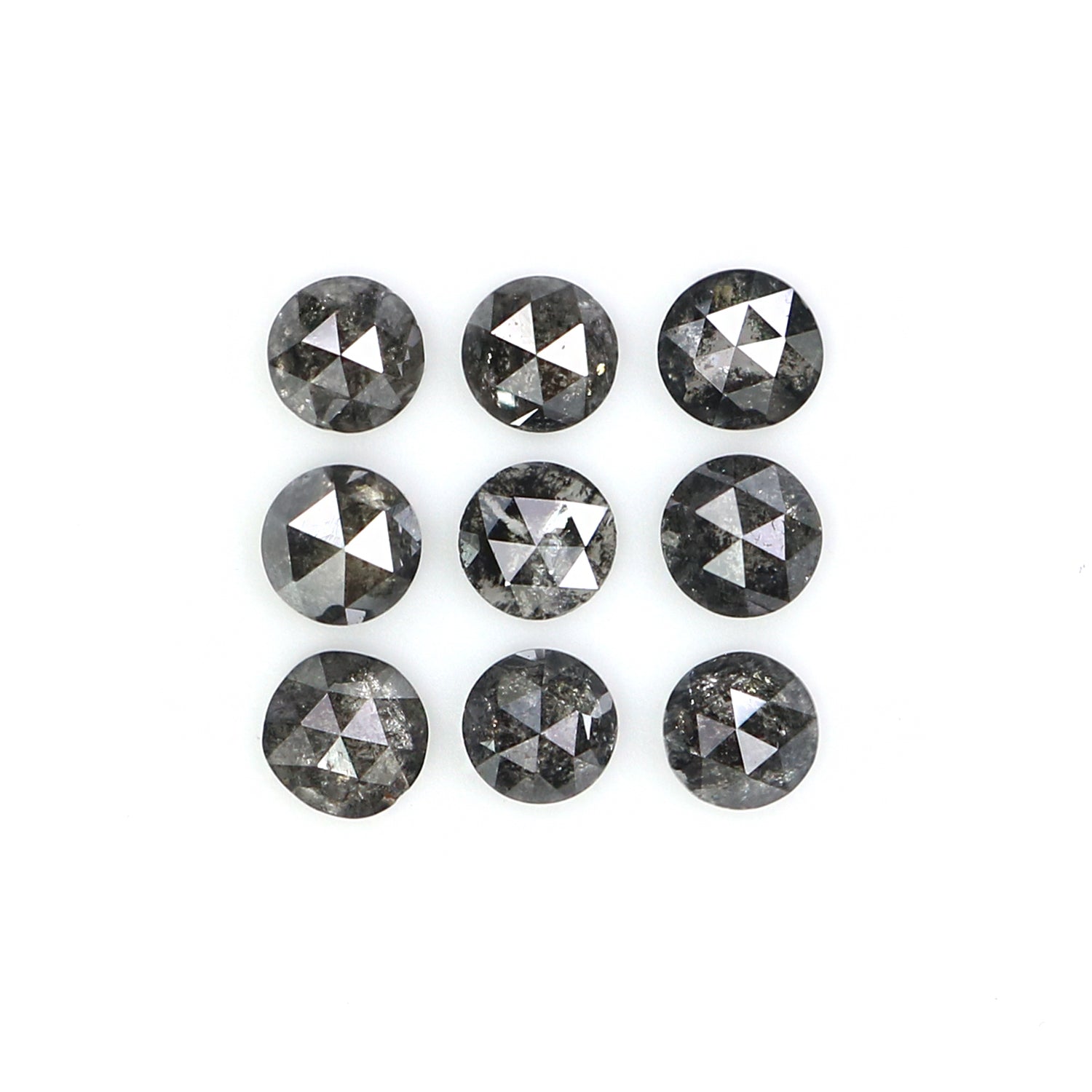 Natural Loose Round Cut Diamond, Salt And Pepper Round Diamond, Natural Loose Diamond, Round Rose Cut Diamond, 1.06 CT Round Shape KDK2670