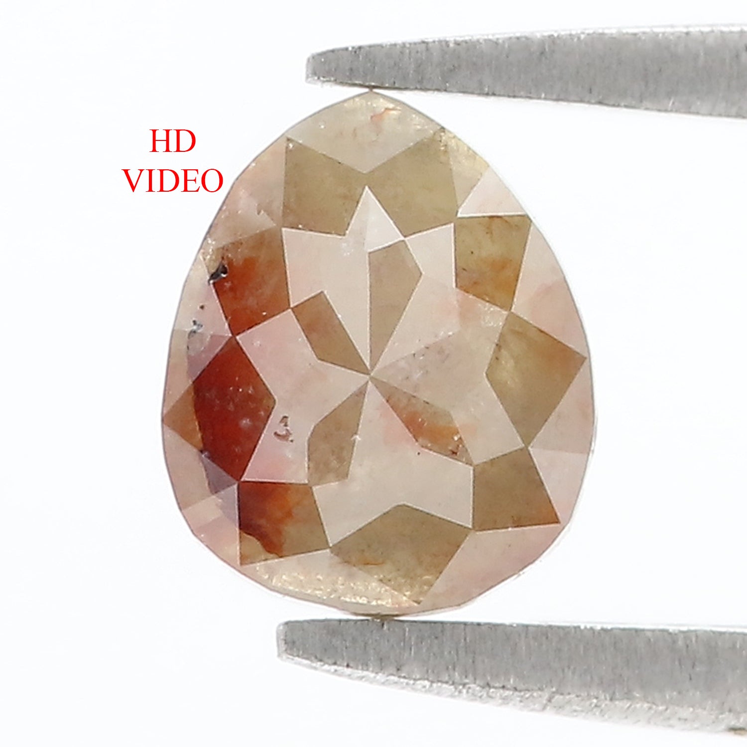 1.28 CT Natural Loose Pear Shape Diamond Brown Color Pear Cut Diamond 7.50 MM Natural Loose Grey Color Diamond Pear Rose Cut Diamond LQ6718