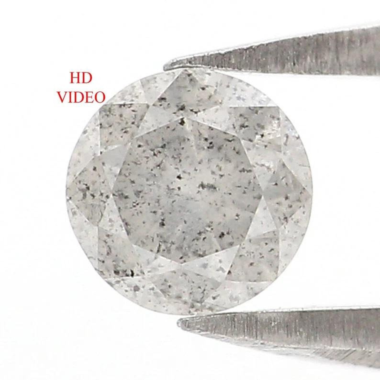 0.34 CT Natural Loose Round Cut Diamond Salt And Pepper Round Diamond 4.40 MM Natural Diamond Grey Color Round Brilliant Cut Diamond NQ8660
