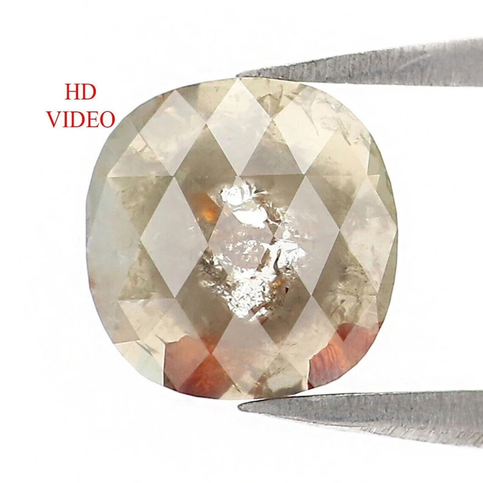 1.02 CT Natural Loose Cushion Diamond Grey Green Color Cushion Diamond 7.00 MM Natural Loose Diamond Cushion Shape Rose Cut Diamond NQ7797
