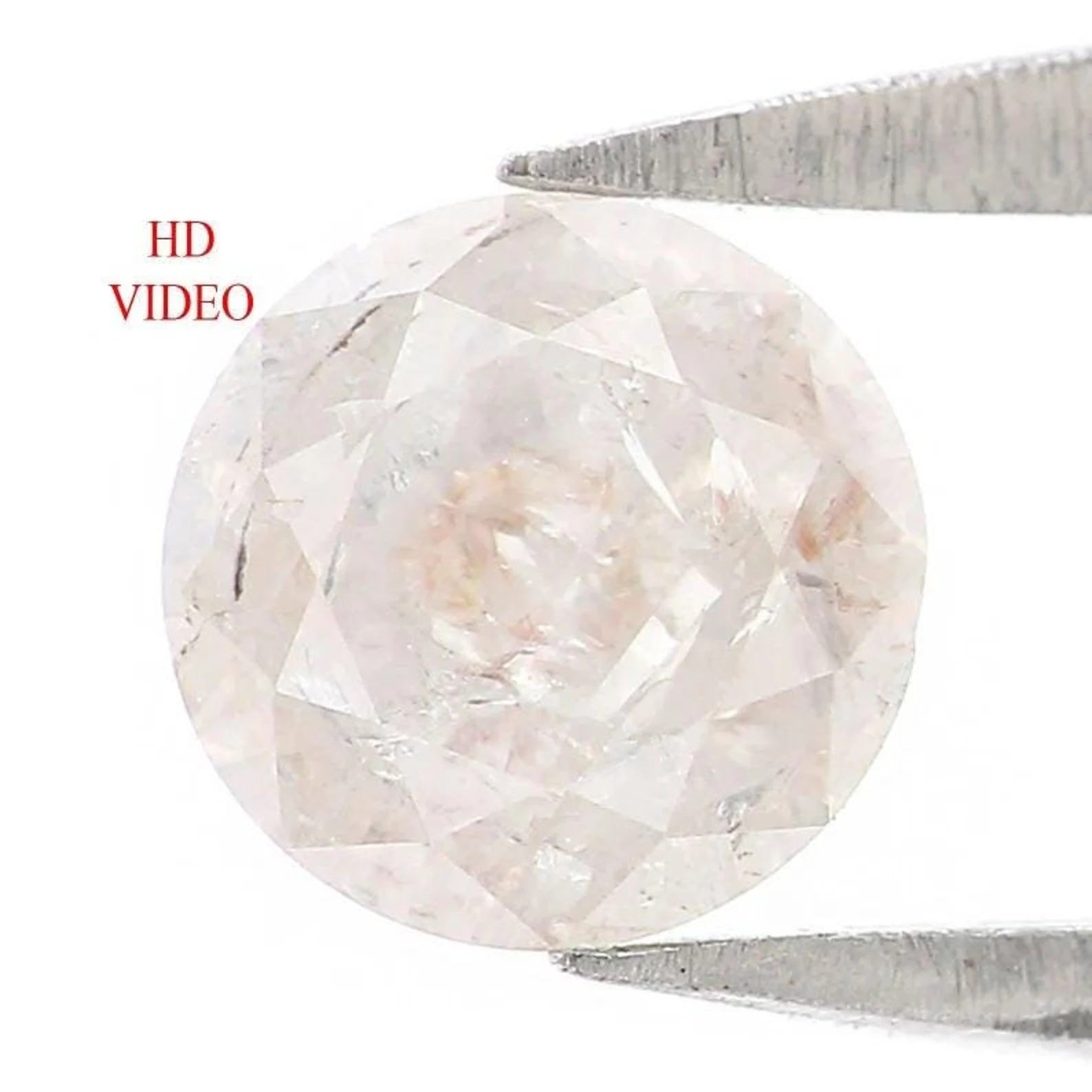0.52 CT Natural Loose Round Shape Diamond White Milky Color Round Diamond 5.00 MM Natural Loose Diamond Round Brilliant Cut Diamond NQB7370