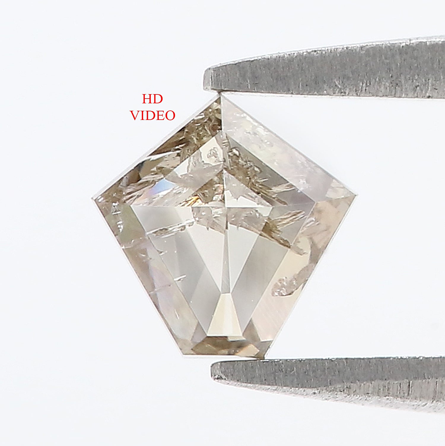 0.64 Ct Natural Loose Pentagon Shape Diamond Brown Color Pentagon Cut Diamond 5.95 MM Natural Brown Color Pentagon Rose Cut Diamond LQ9583