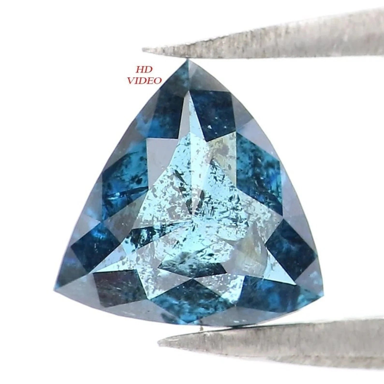 1.02 CT Natural Loose Triangle Shape Diamond Blue Color Triangle Cut Diamond 6.50 MM Natural Loose Triangle Shape Rose Cut Diamond QN9474
