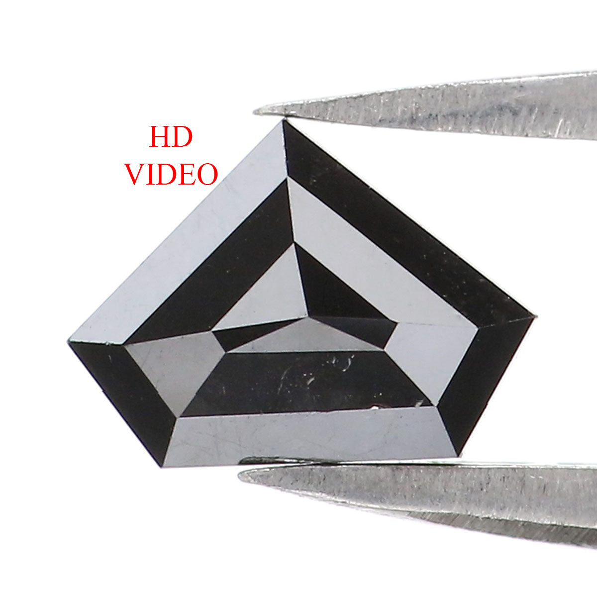 0.66 CT Natural Loose Shield Shape Diamond Black Color Shield Cut Diamond 5.40 MM Natural Loose Black Color Shield Rose Cut Diamond LQ9786