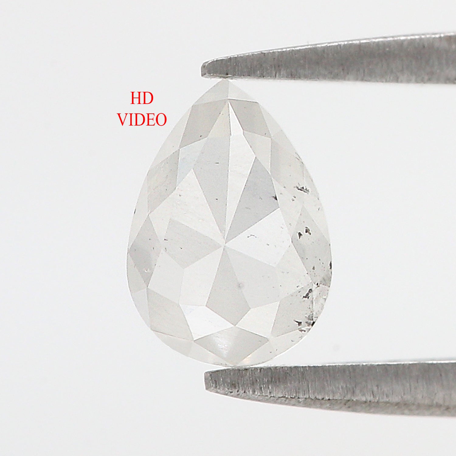 1.27 CT Natural Loose Pear Shape Diamond Grey Color Pear Cut Diamond 7.75 MM Natural Loose Salt And Pepper Pear Rose Cut Diamond LQ3318