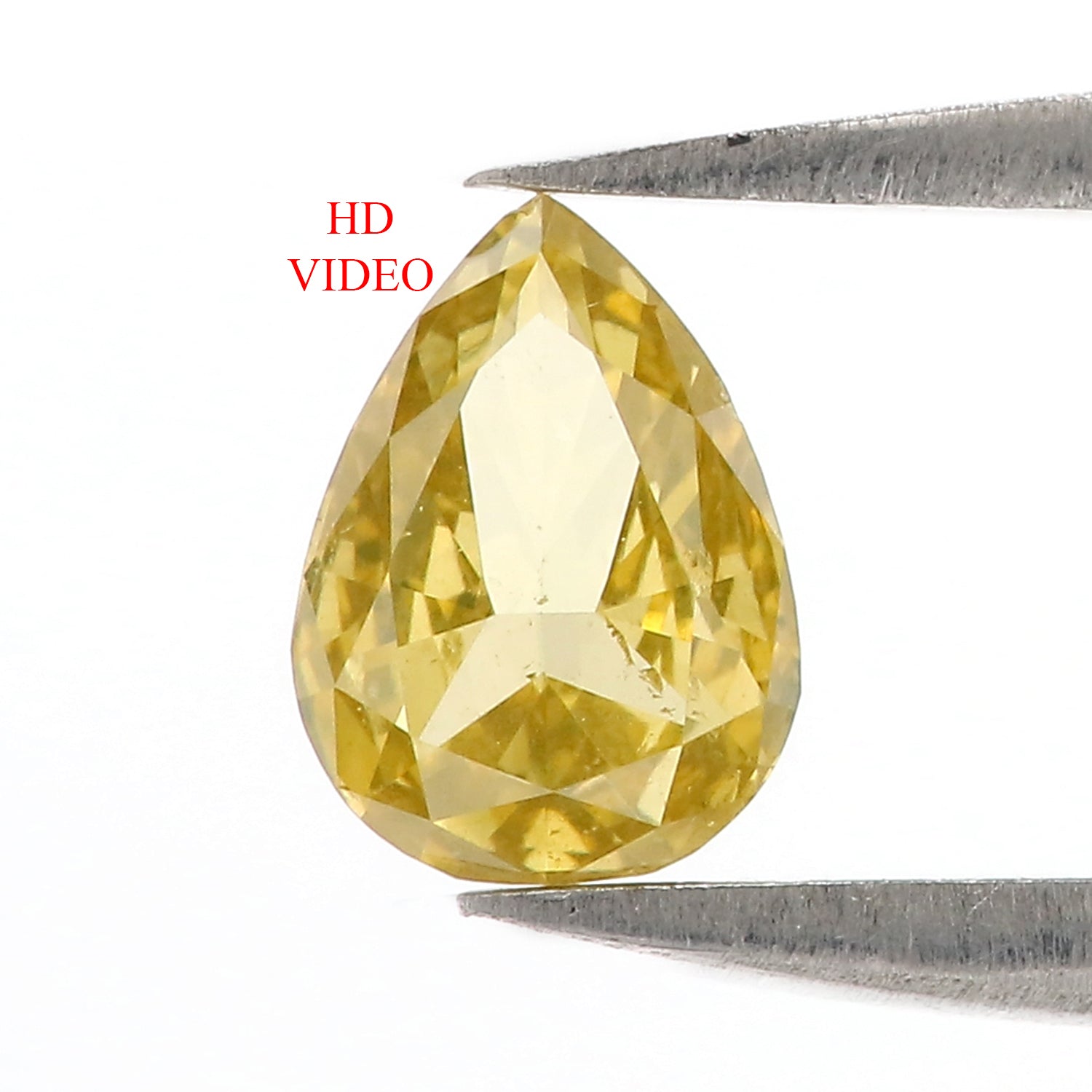 0.59 CT Natural Loose Pear Shape Diamond Yellow Green Color Pear Cut Diamond 6.70 MM Natural Loose Diamond Pear Brilliant Cut Diamond QL6470