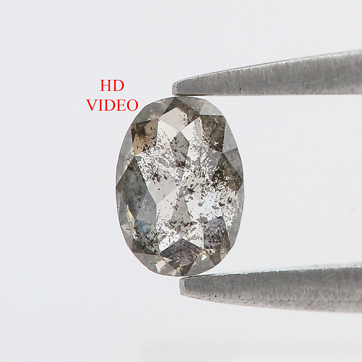 0.40 Ct Natural Loose Oval Shape Diamond Salt And Pepper Oval Cut Diamond 5.30 MM Natural Loose Diamond Oval Shape Rose Cut Diamond LQ422