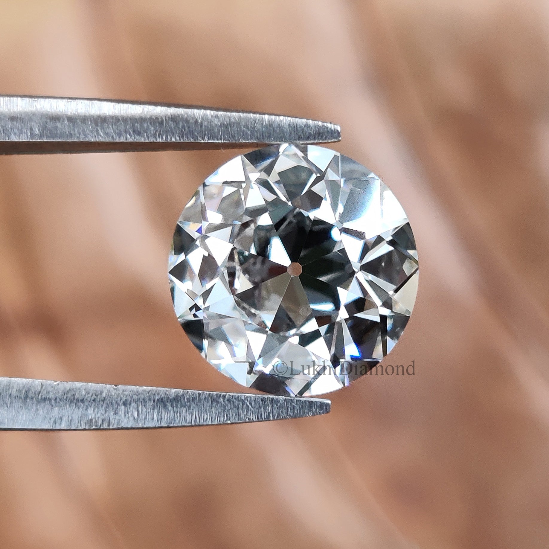 Lab Grown Round Cut Diamond Old European Old Mine Cut Loose Diamond White Colorless CVD Stone Engagement Ring Antique Style Diamond Q205