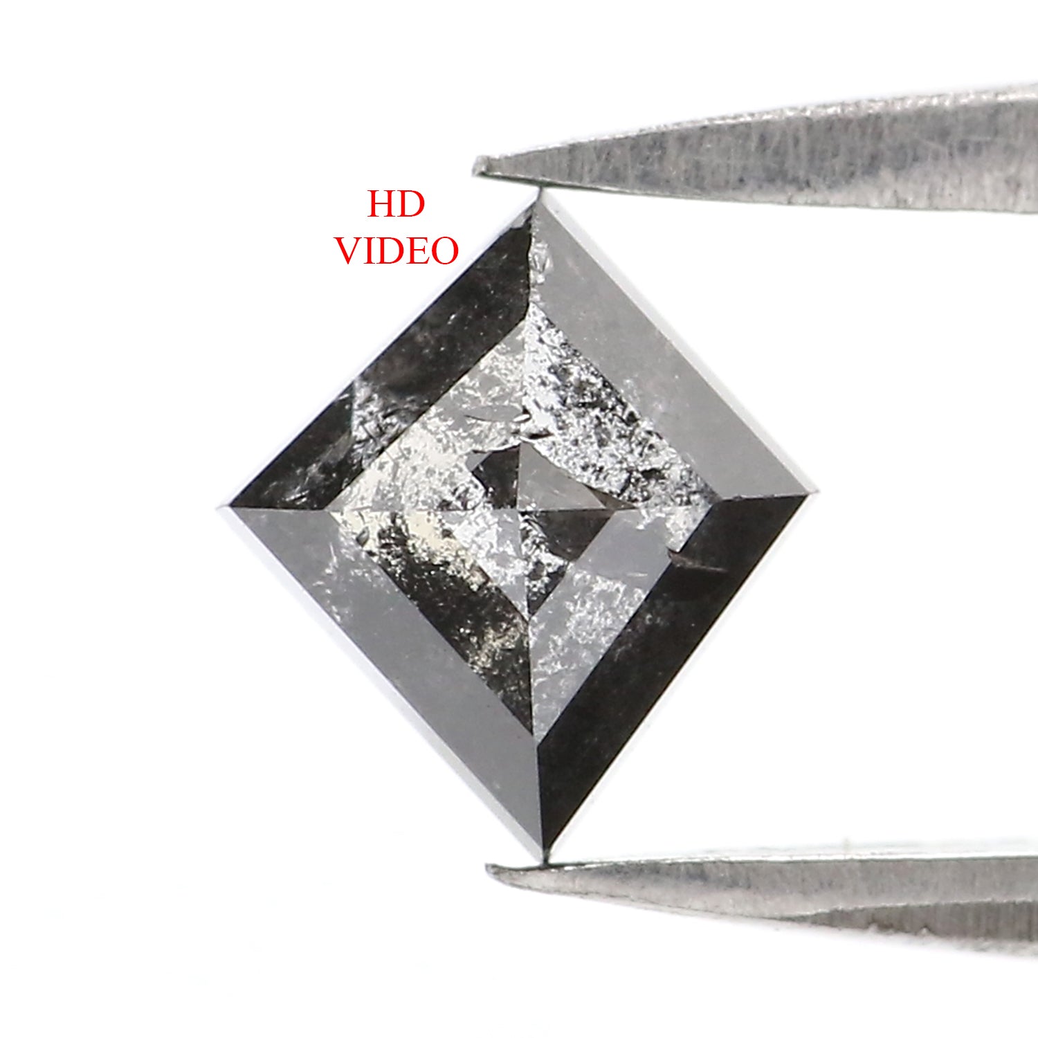 0.63 CT Natural Loose Kite Shape Diamond Salt And Pepper Kite Shape Diamond 6.90 MM Natural Black Grey Color Kite Rose Cut Diamond LQ2931