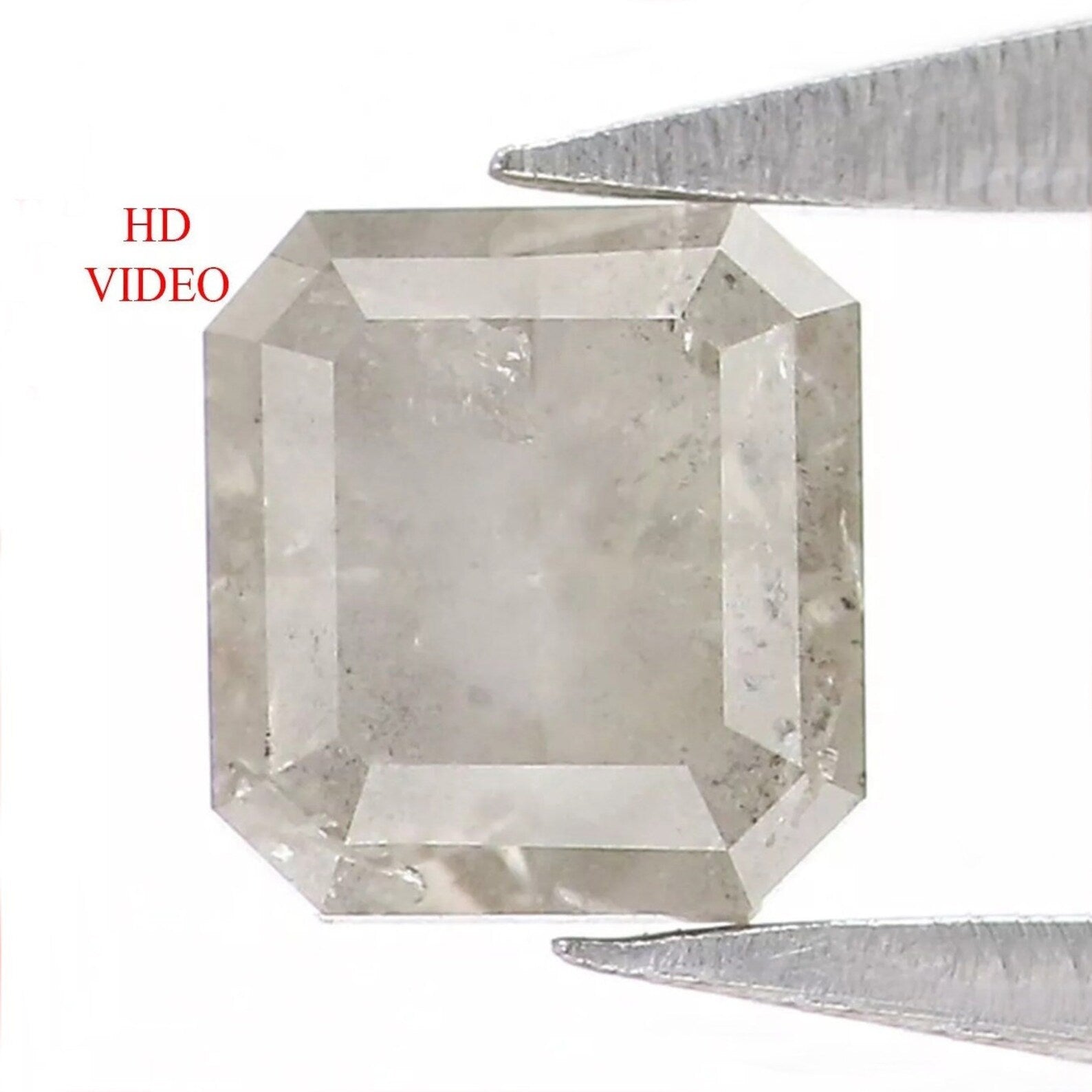 0.40 Ct Natural Loose Radiant Shape Diamond Salt And Pepper Radiant Diamond 4.10 MM Natural Grey Color Radiant Brilliant Cut Diamond NQ7640