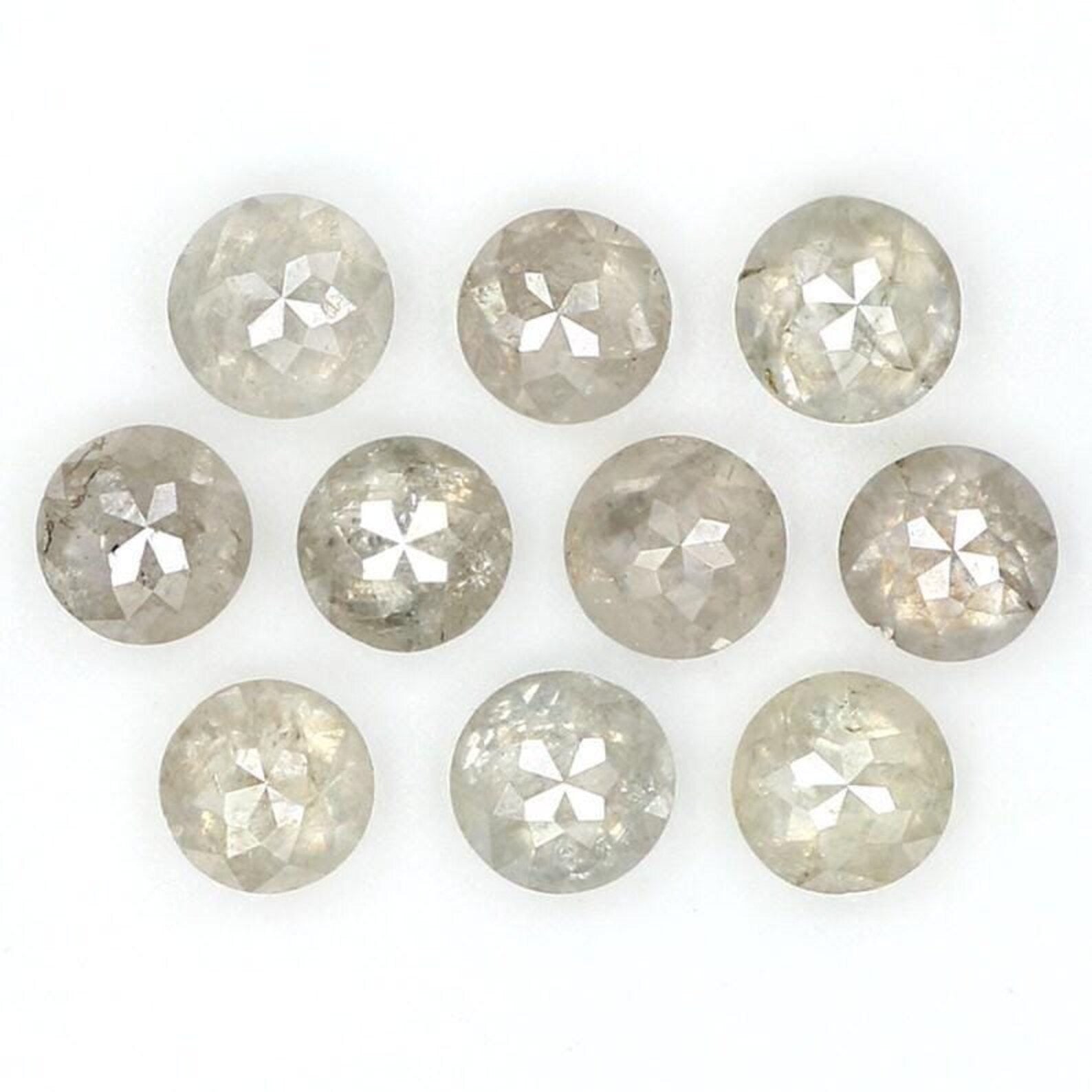 1.12 CT Natural Loose Round Shape Diamond Salt And Pepper Round Cut Diamond 2.70 MM Natural Diamond Grey Color Round Rose Cut Diamond NQ1655