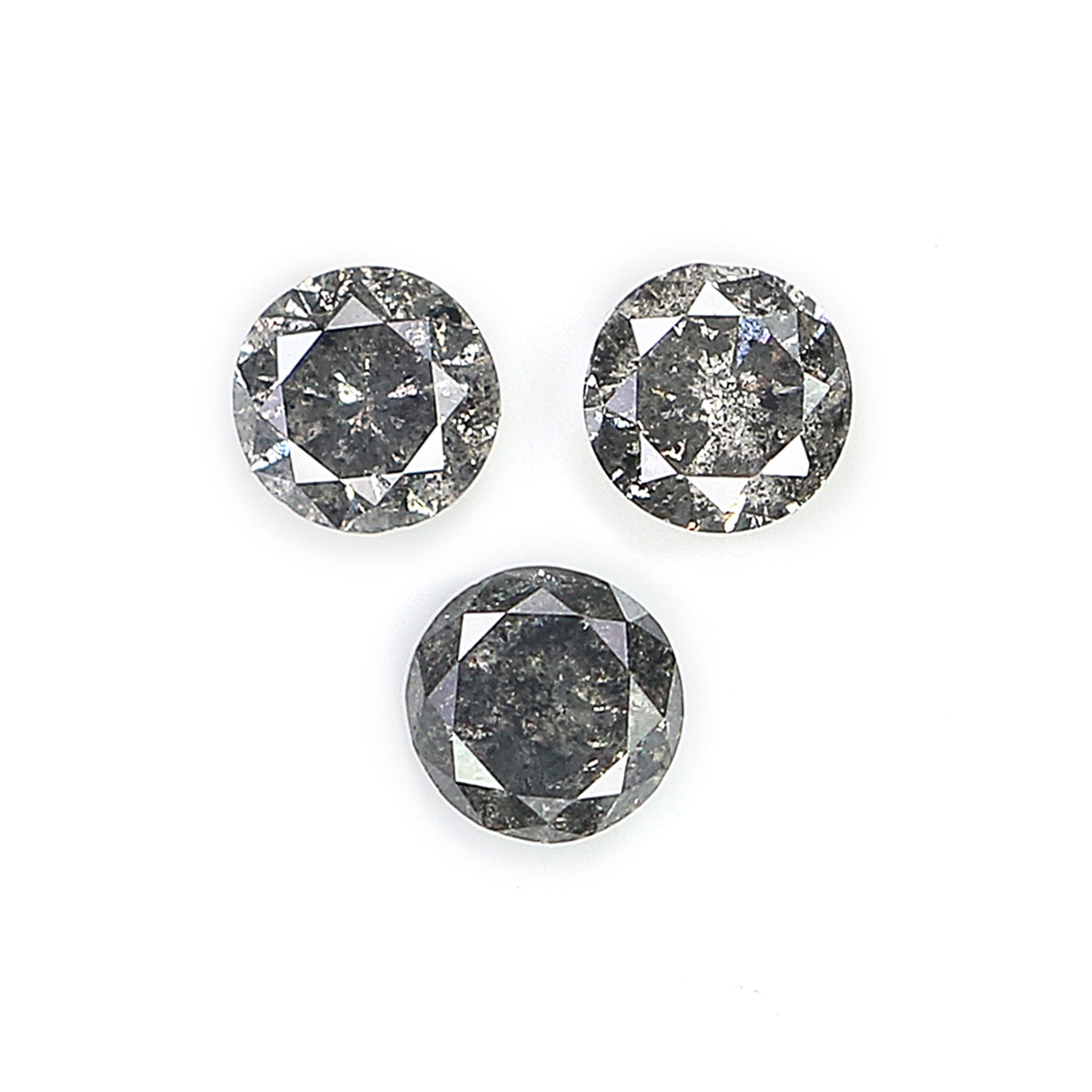 0.65 CT Natural Loose Round Shape Diamond Salt And Pepper Round Cut Diamond 3.60 MM Natural Loose Diamond Round Brilliant Cut Diamond LQ9080