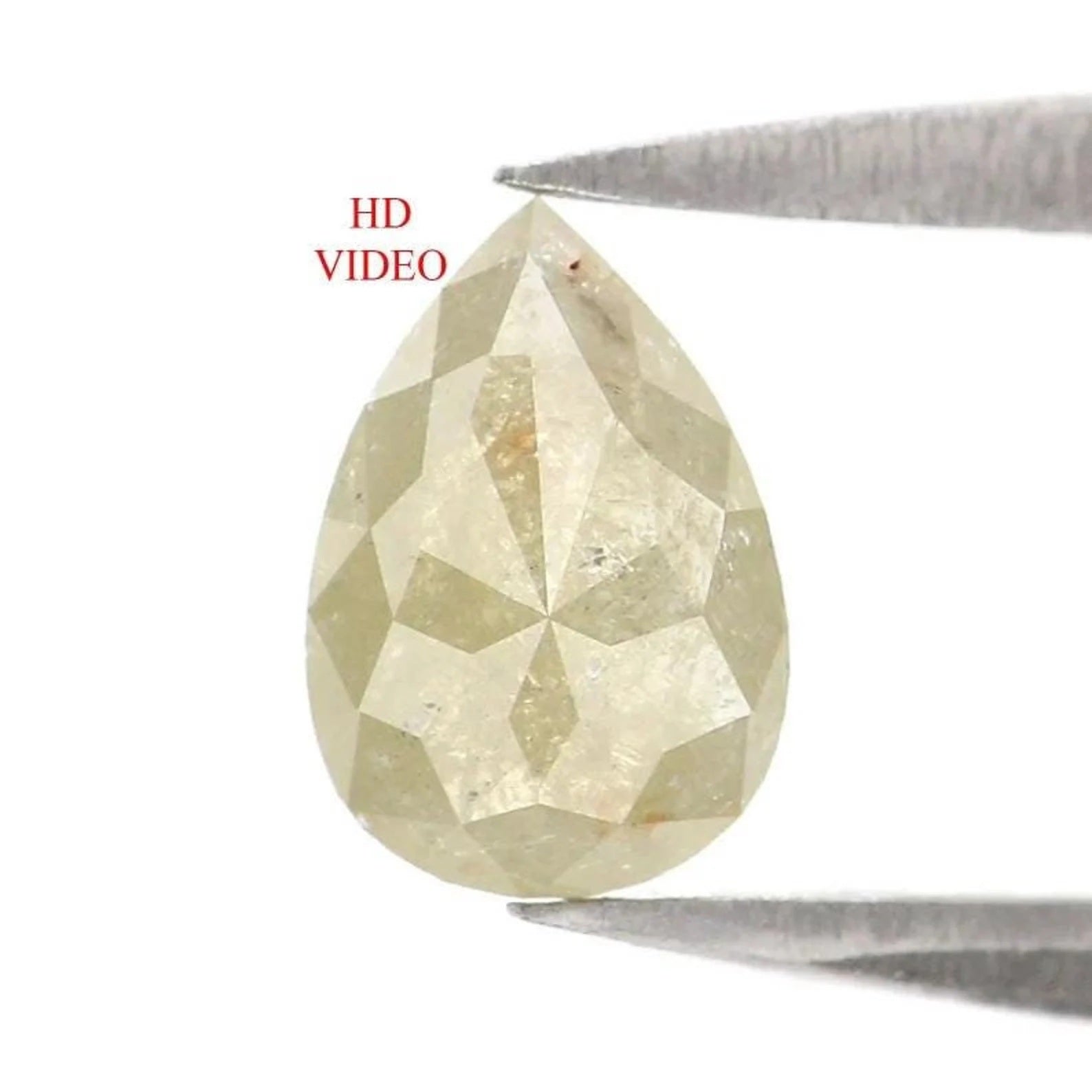 0.50 CT Natural Loose Pear Shape Diamond Yellow Color Pear Diamond 6.75 MM Natural Loose Diamond Grey Color Pear Rose Cut Diamond NQ2137