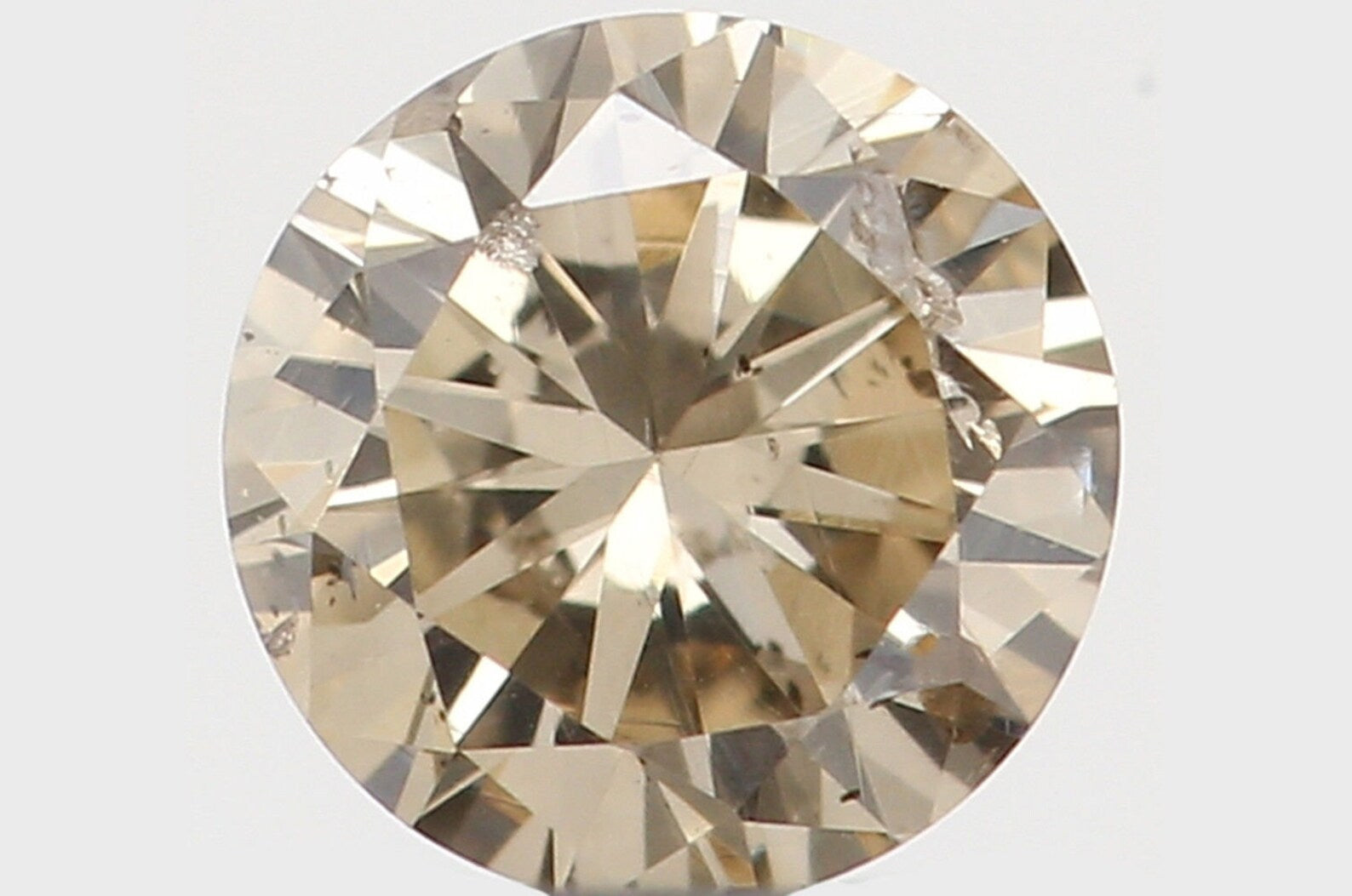 0.16 Ct Natural Loose Diamond Round Brown Color I1 Clarity 3.50 MM N7281