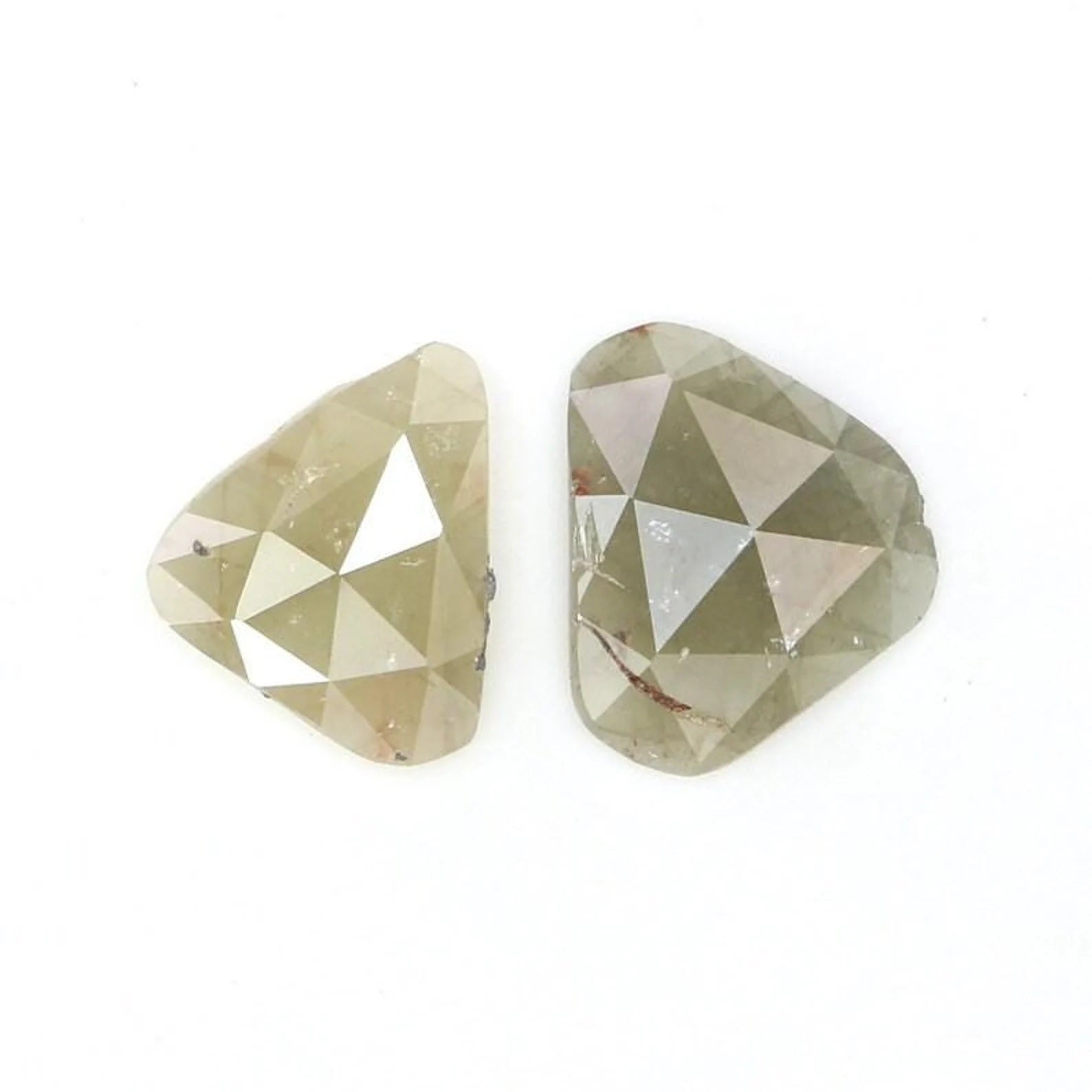 1.57 CT Natural Loose Slice Shape Diamond Grey Color Irregular Cut Diamond 9.05 MM Natural Diamond Grey Color Slice Rose Cut Diamond NQ2209