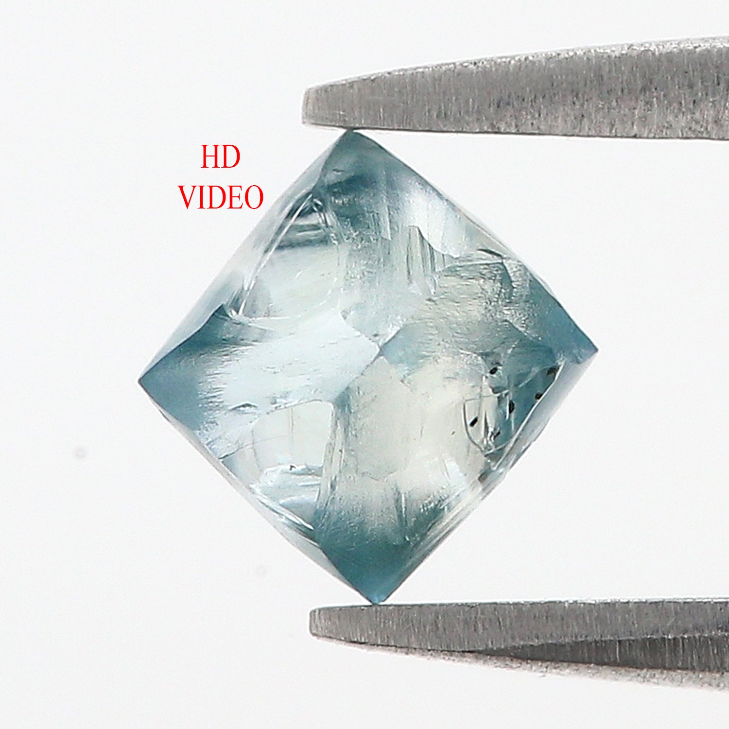 1.23 CT Natural Loose Rough Shape Diamond Blue Color Rough Uncut Diamond 6.55 MM Natural Loose Blue Color Rough Irregular Cut Diamond L3499