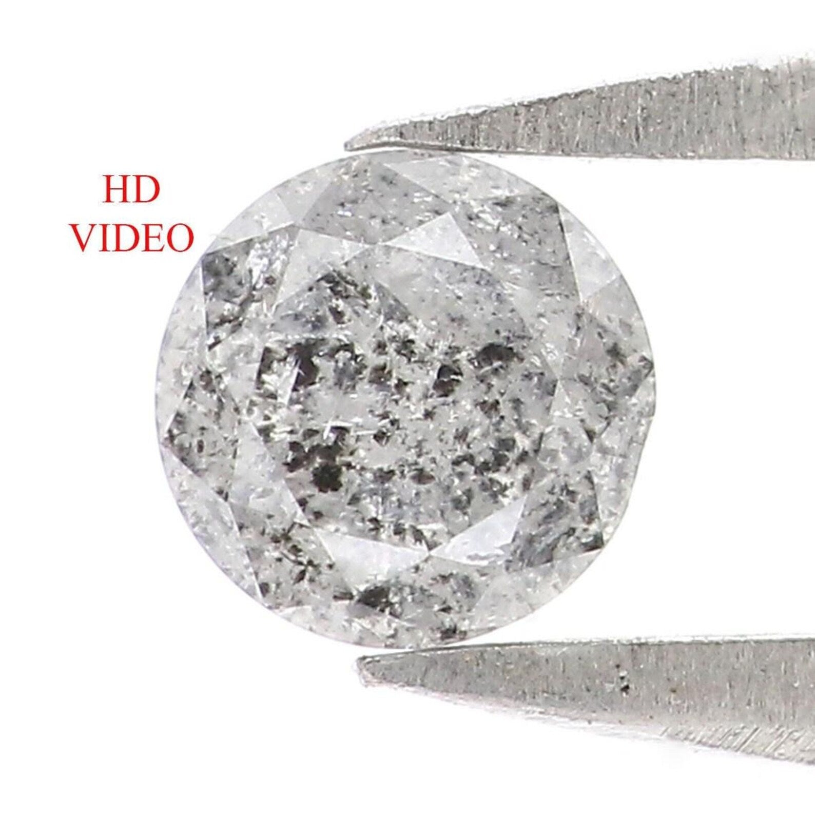 0.27 CT Natural Loose Round Shape Diamond Salt And Pepper Round Diamond 4.20 MM Natural Black Grey Color Round Brilliant Cut Diamond NQ2334
