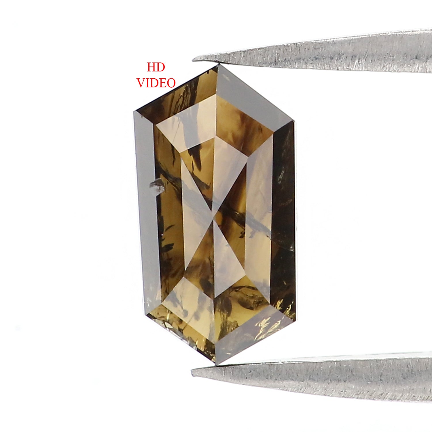 1.05 CT Natural Loose Hexagon Shape Diamond Brown Color Hexagon Diamond 8.70 MM Natural Loose Brown Color Hexagon Rose Cut Diamond KQ1486
