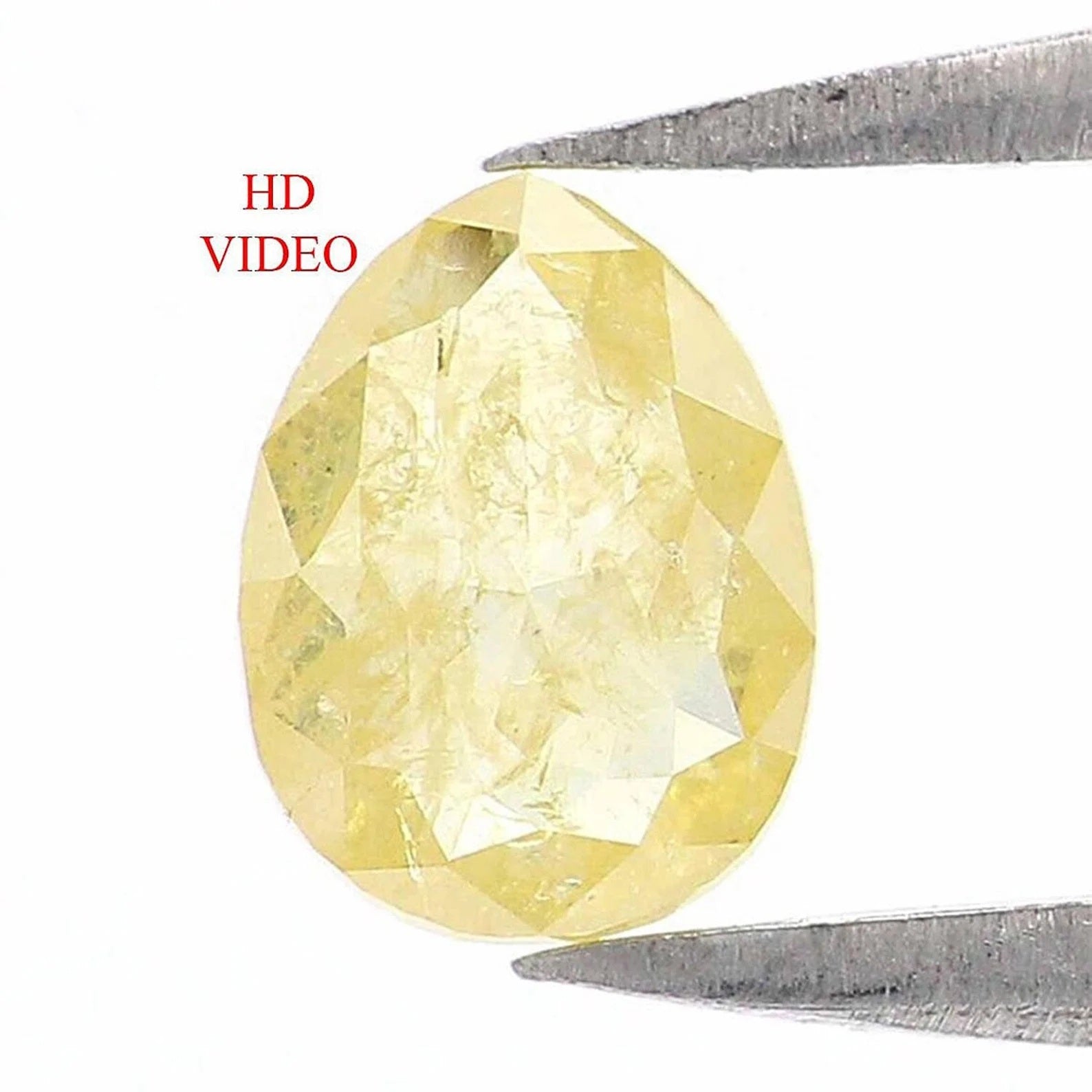 0.60 Ct Natural Loose Pear Shape Diamond Yellow Color Pear Cut Diamond 6.20 MM Natural Loose Yellow Diamond Pear Rose Cut Diamond NQ1946