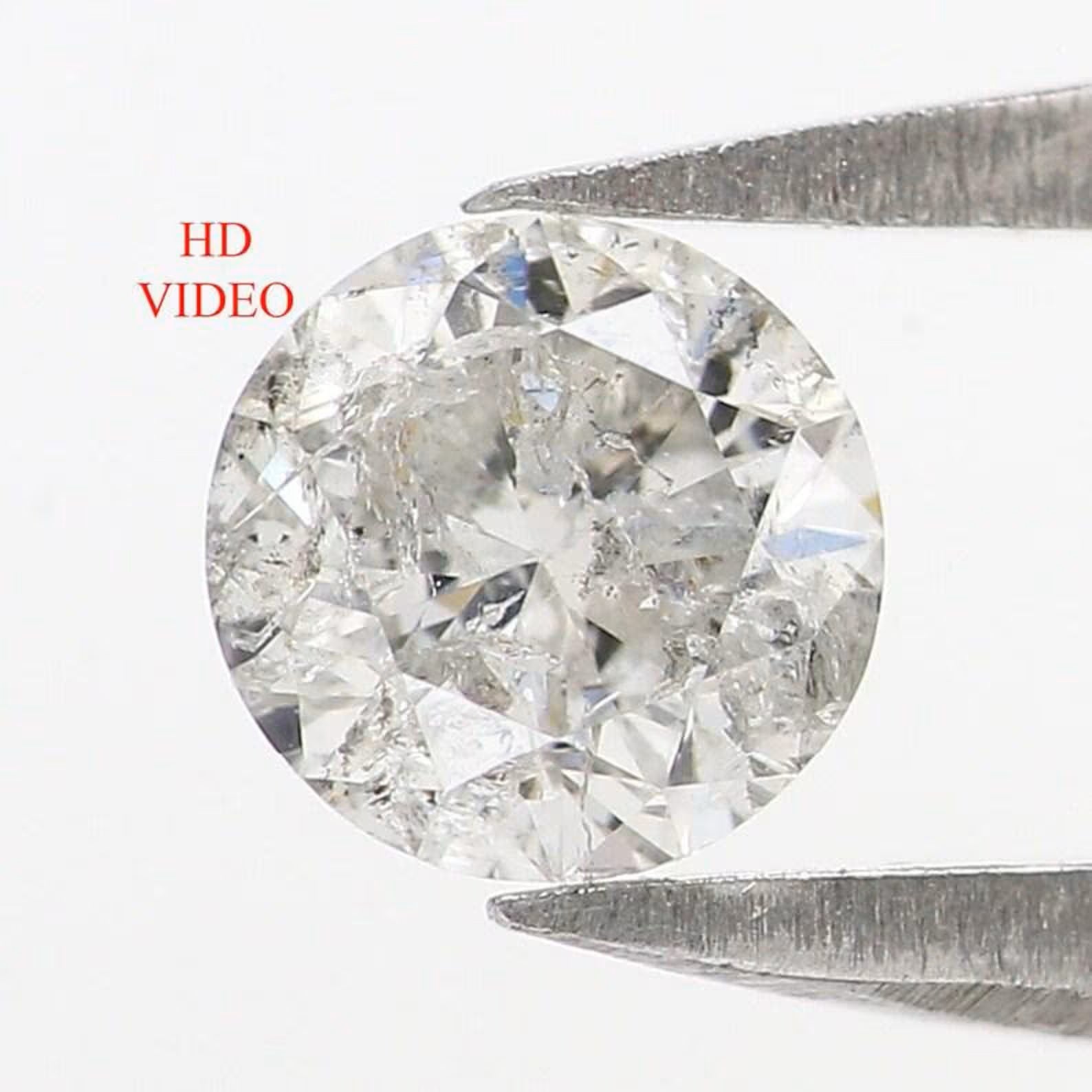 0.34 CT Natural Loose Round Shape Diamond Salt And Pepper Round Diamond 4.40 MM Natural Loose Grey Color Round Brilliant Cut Diamond NQ7705