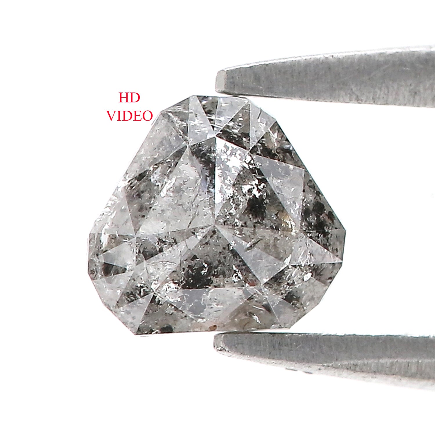 0.66 CT Natural Loose Triangle Shape Diamond Salt And Pepper Triangle Cut Diamond 5.25 MM Black Grey Triangle Shape Rose Cut Diamond LQ1334