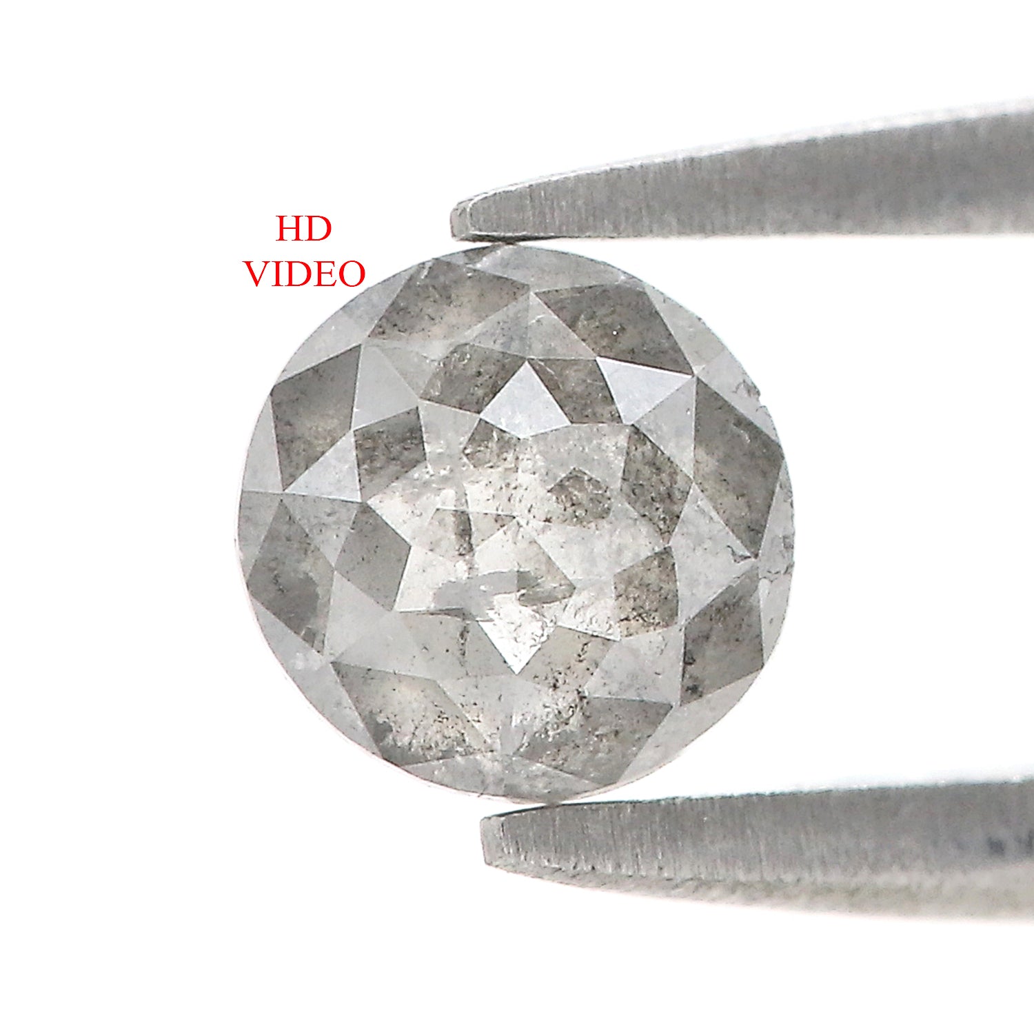 0.82 CT Natural Loose Round Rose Cut Diamond Salt And Pepper Round Shape Diamond 5.45 MM Natural Loose Diamond Round Rose Cut Diamond LQ2393
