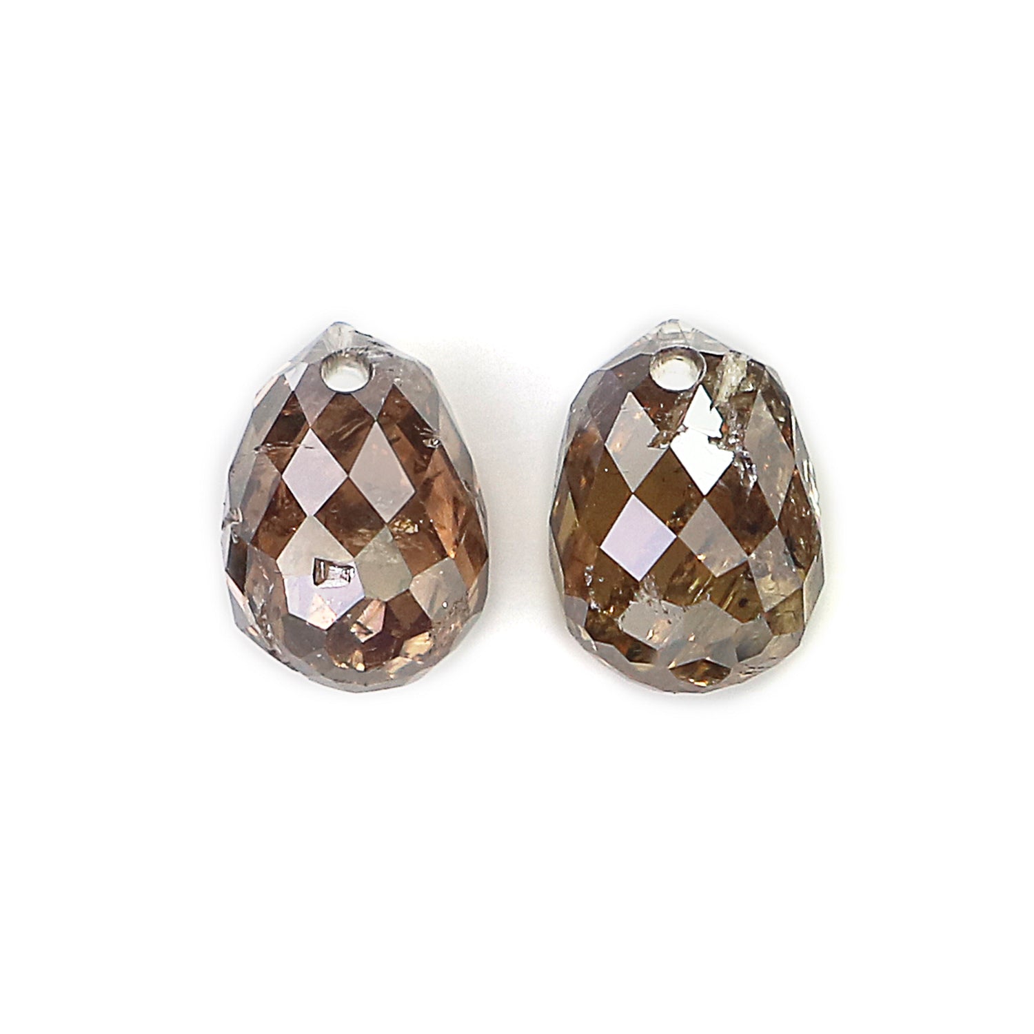 1.07 Ct Natural Loose Briolette Shape Diamond Brown Color Drop Diamond 4.90 MM Natural Loose Diamond Brown Briolette Cut Diamond LQ9993