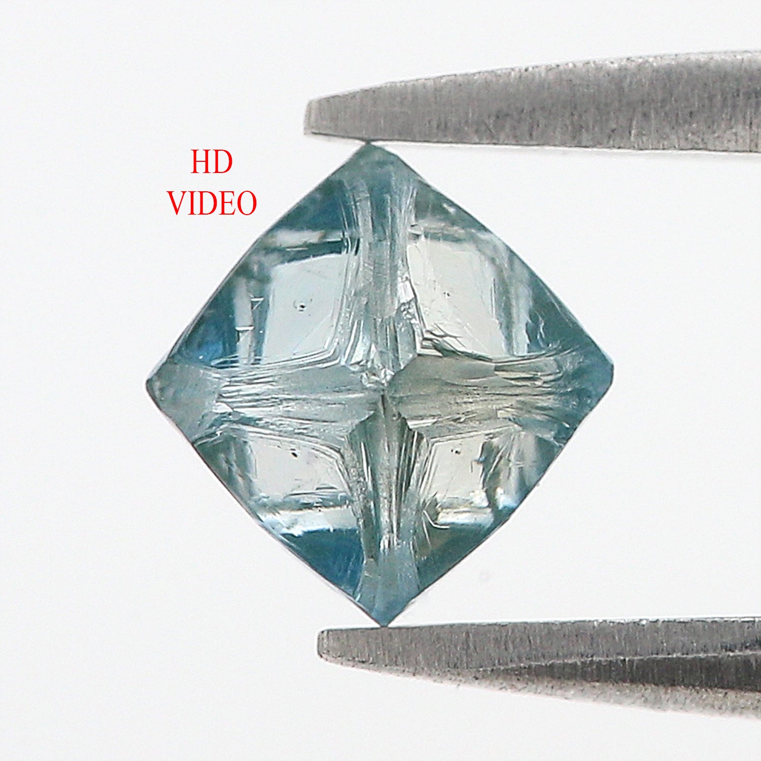 1.36 CT Natural Loose Rough Shape Diamond Blue Color Rough Uncut Diamond 6.80 MM Natural Loose Blue Color Rough Irregular Cut Diamond L3498