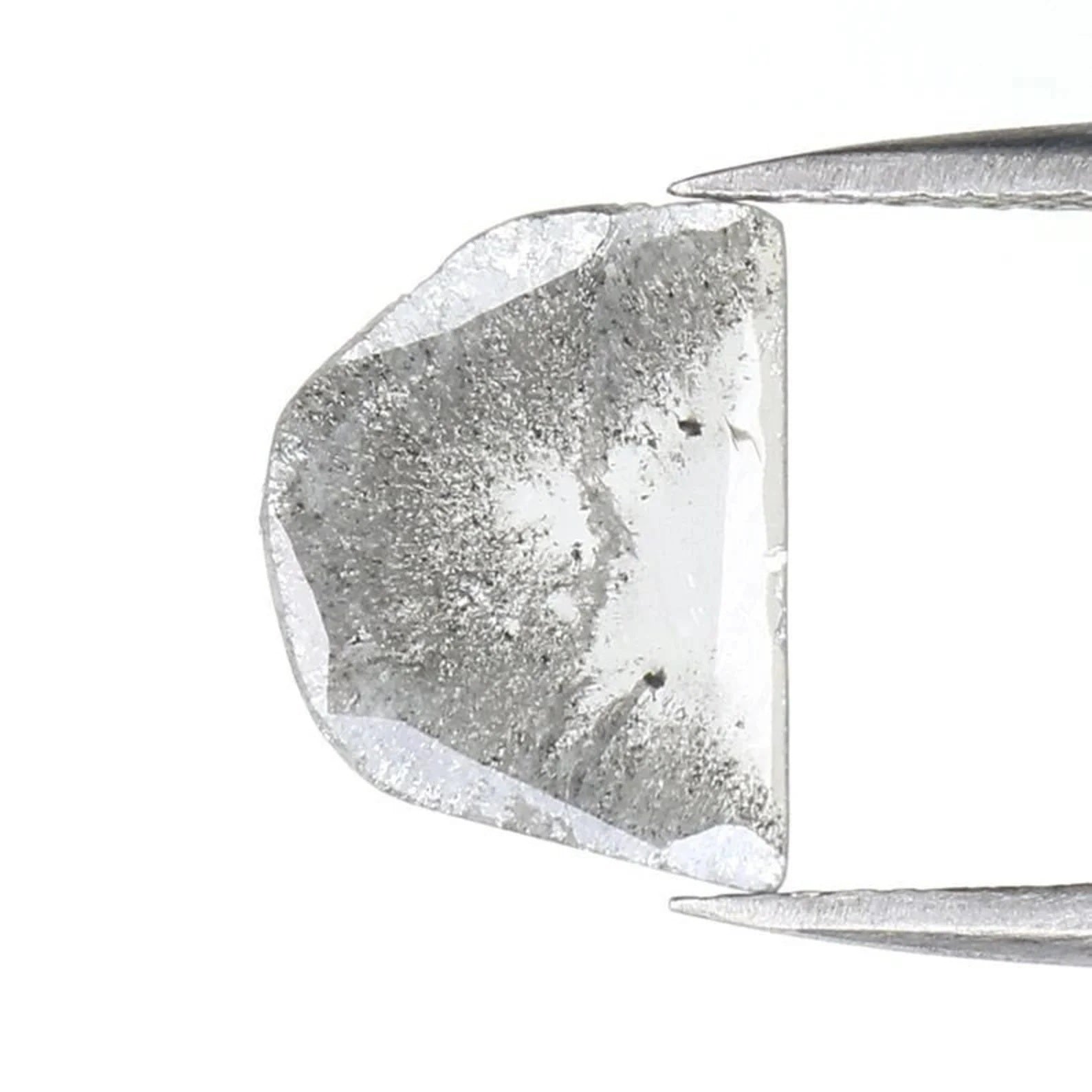 0.65 CT Natural Loose Slice Diamond Salt And Pepper Slice Diamond 11.20 MM Natural Loose Diamond Slice Rose Cut Irregular Cut Diamond NQ7848