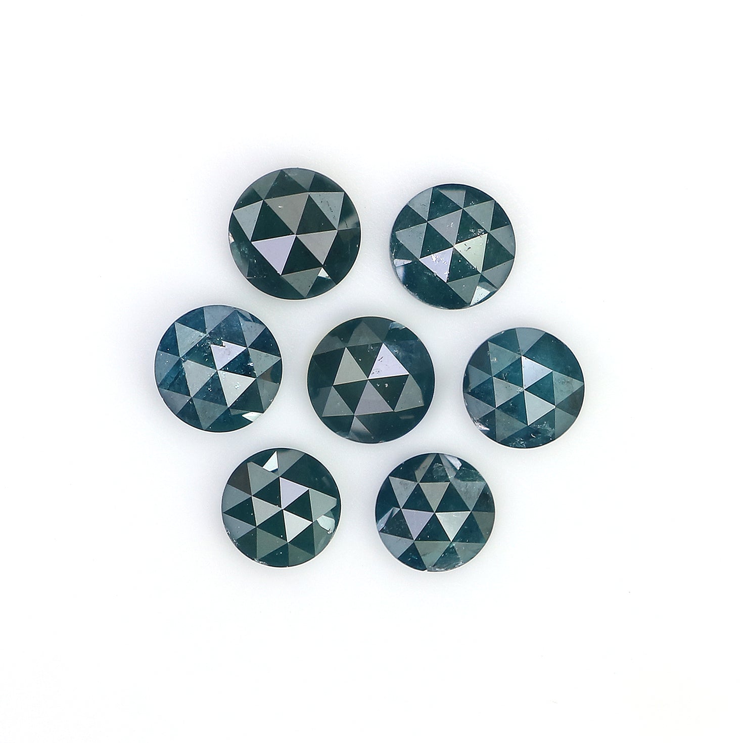 2.01 CT Natural Loose Round Rose Cut Diamond Blue Color Round Shape Diamond 3.90 MM Natural Blue Color Diamond Round Rose Cut Diamond LQ2422