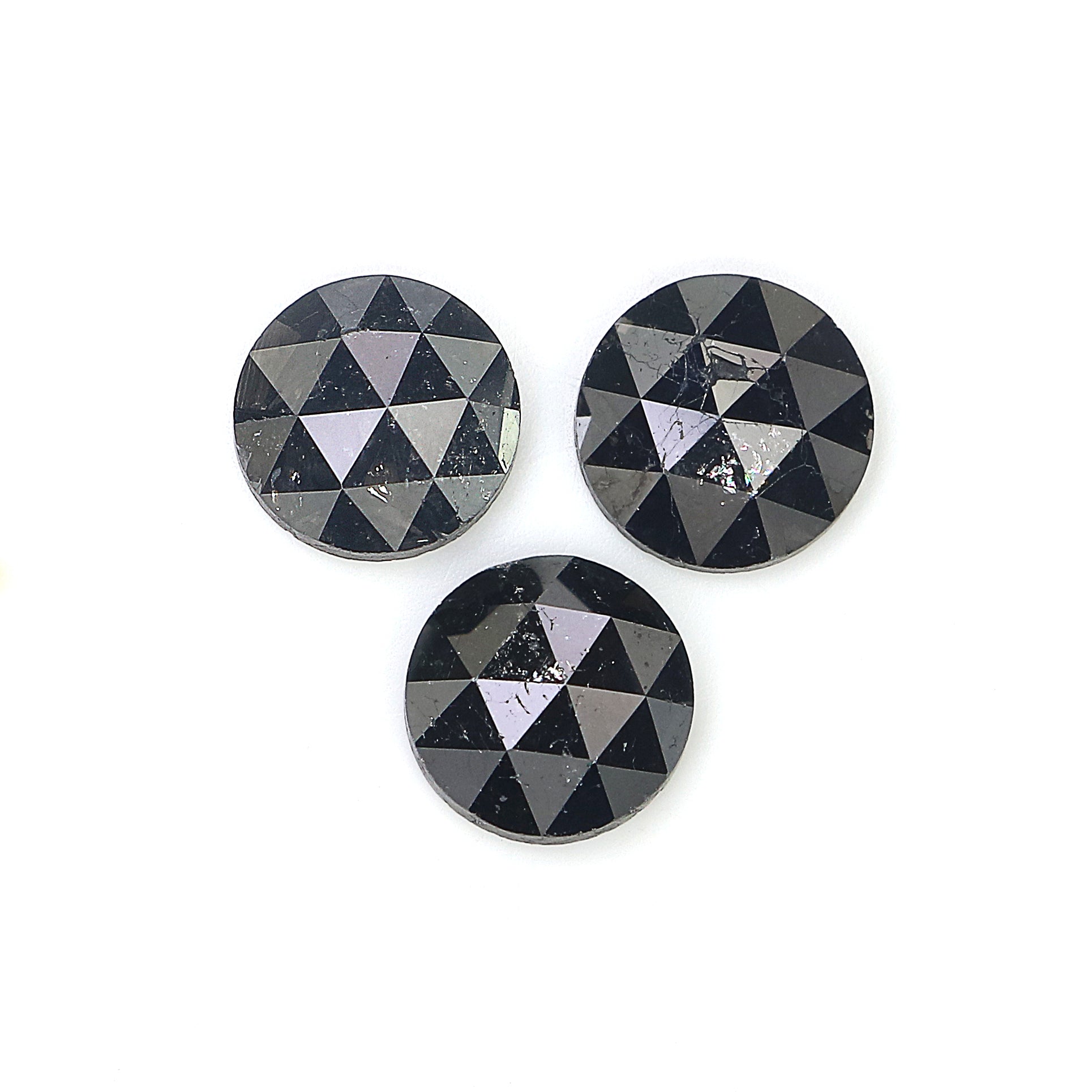 3.58 CT Natural Loose Round Rose Cut Diamond Black Color Round Shape Diamond 6.85 MM Natural Loose Black Color Round Rose Cut Diamond LQ1695