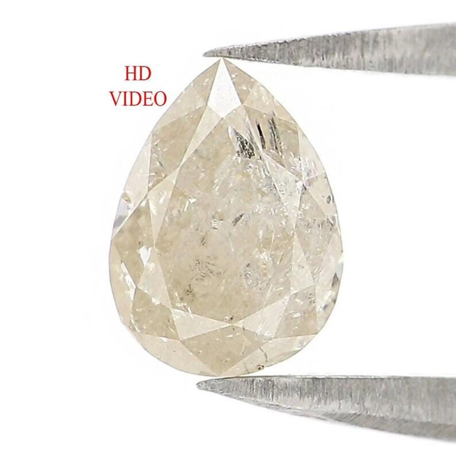 0.78 CT Natural Loose Pear Shape Diamond Yellow Color Pear Cut Diamond 6.40 MM Natural Diamond Grey Color Pear Brilliant Cut Diamond NQ7641