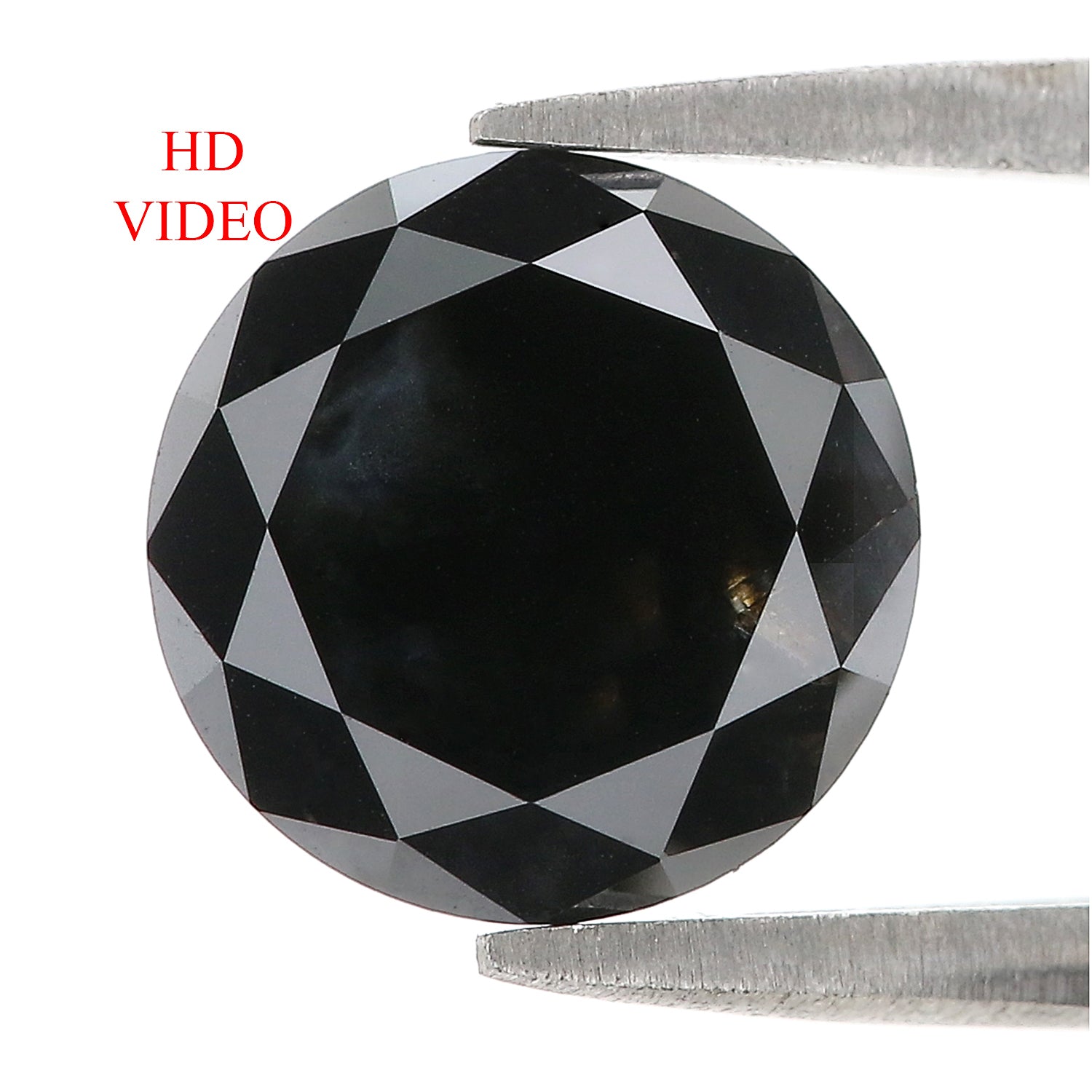 4.23 Ct Natural Loose Round Shape Diamond Black Color Round Cut Diamond 9.65 MM Natural Loose Diamond Round Brilliant Cut Diamond QL9505